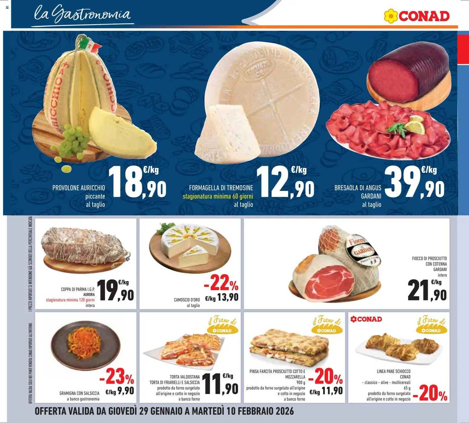 Volantino Conad del 29.01.2026 | Pagina: 10 | Prodotti: Bresaola, Olive, Prosciutto, Friarielli