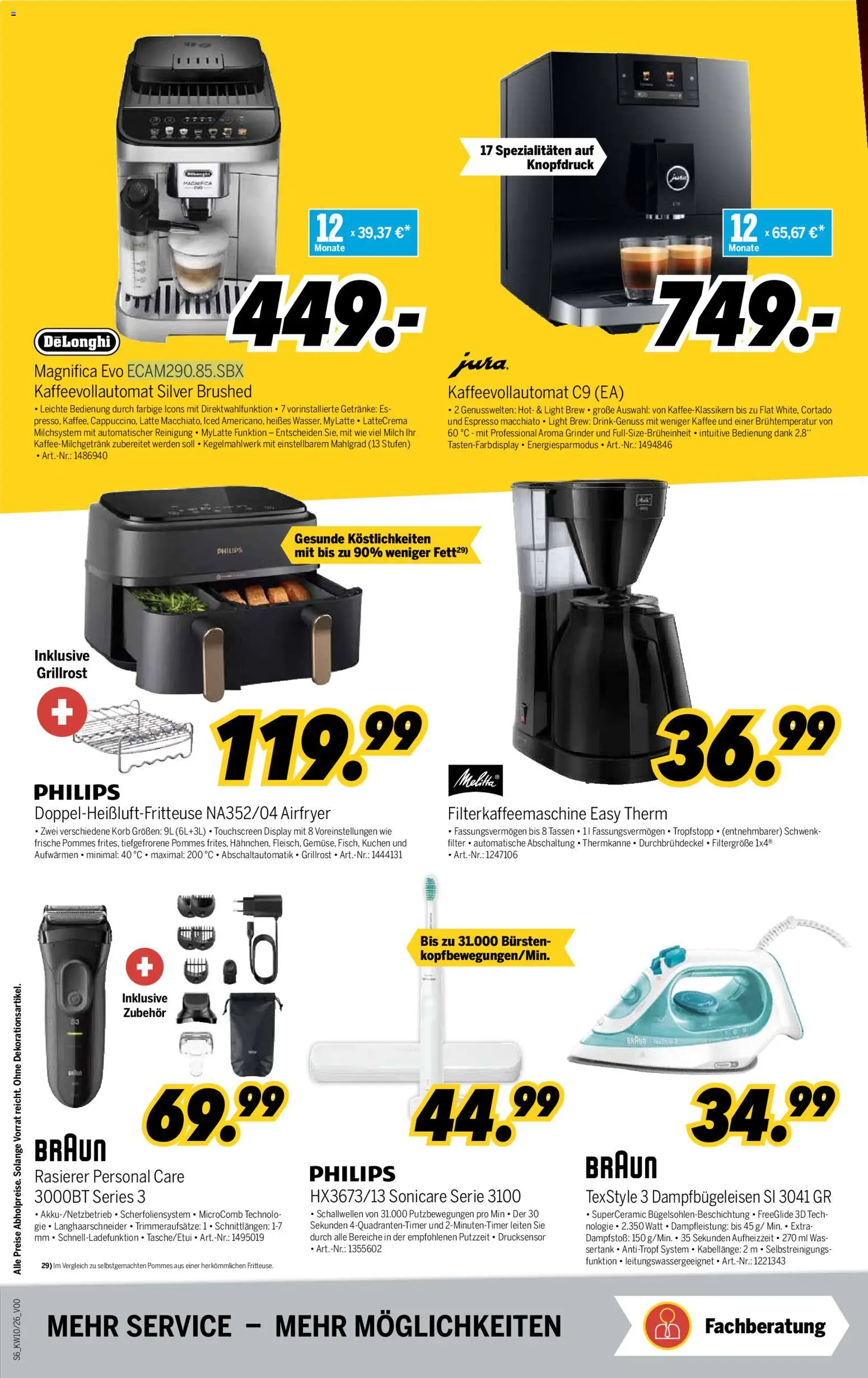 Medimax Prospekt 	 – gültig ab 27.02.2026 | Seite: 6 | Produkte: Rasierer, Milch, Kaffee, Filterkaffeemaschine