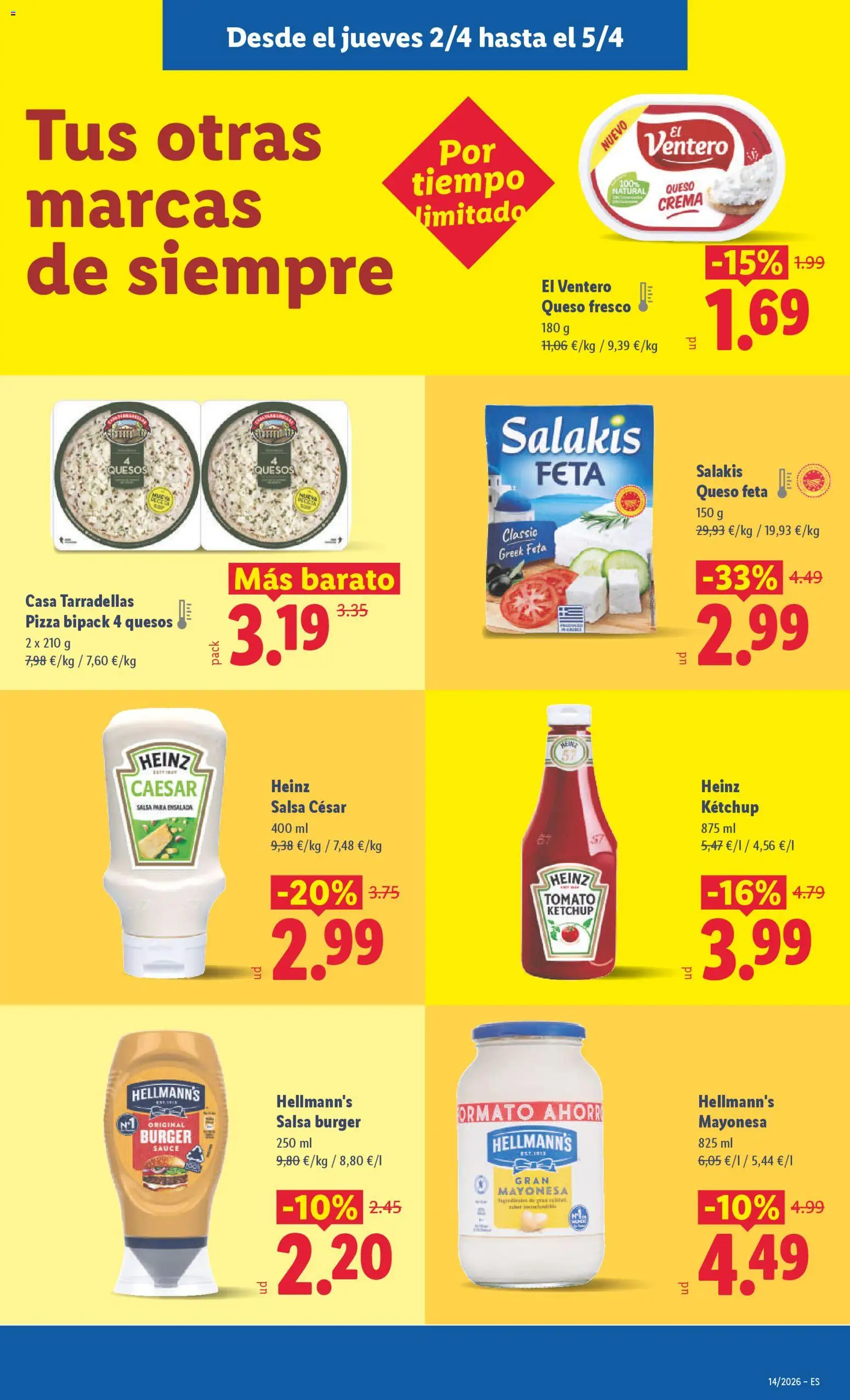 Lidl folleto │ válido desde el 30.03.2026 | Página: 39 | Productos: Queso, Queso fresco, Ensalada, Οθόνη προβολής