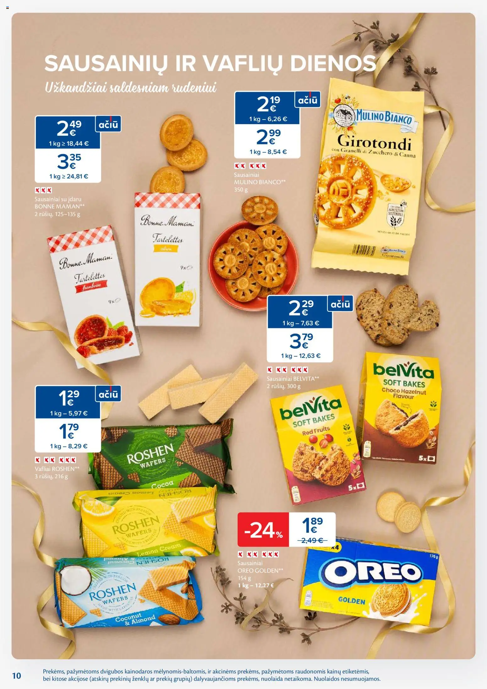 MAXIMA akcijos nuo 18.11.2025 | Puslapis: 10 | Prekių: Sausainiai, Vafliai