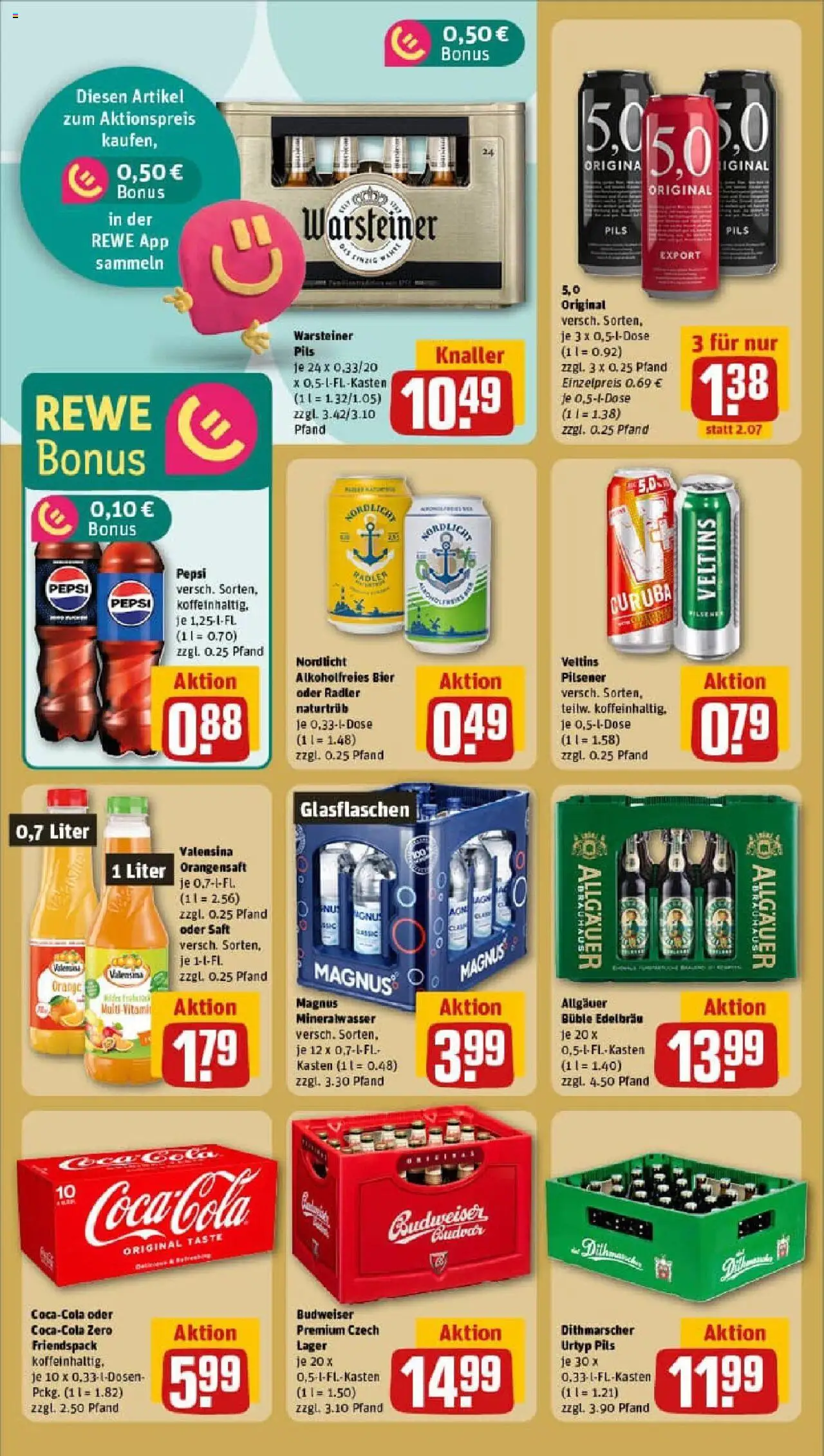 Rewe prospekt Jork	 – gültig ab 01.09.2025 | Seite: 22 | Produkte: Orangensaft, Radler, Budweiser, Saft