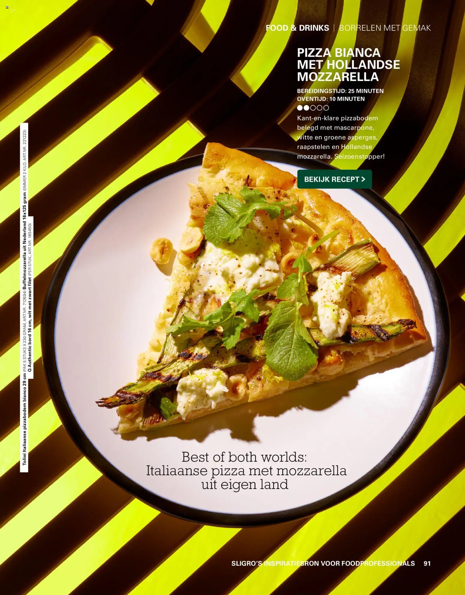 {H1} | Pagina: 91 | Producten: Pizza, Bord, Mozzarella