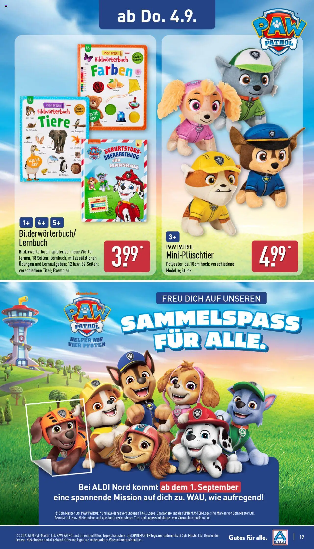 Aldi Prospekt 	 - gültig ab dem 01.09.2025 | Seite: 19