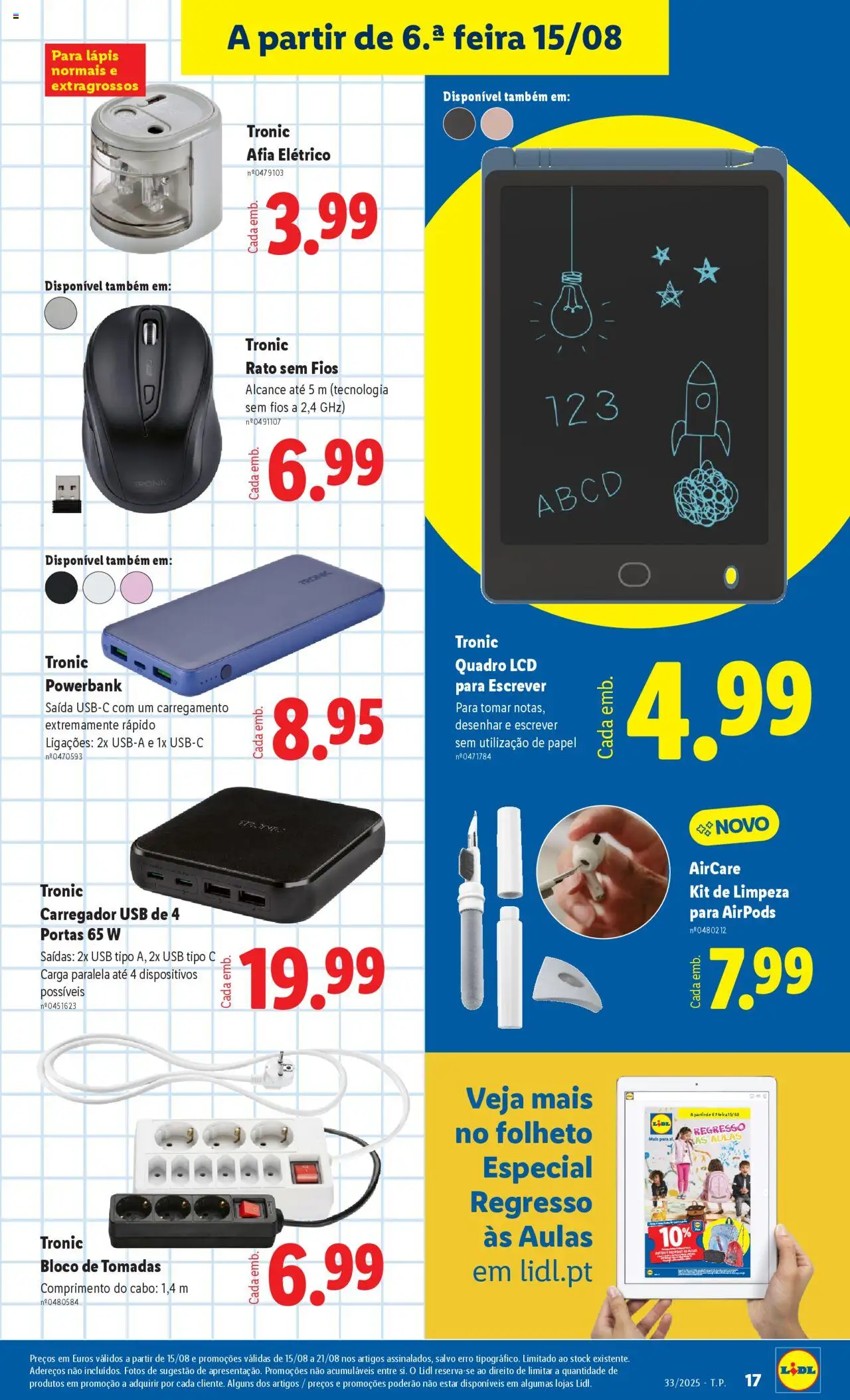 Lidl Novidades │ válido de 11.08.2025 | Página: 17 | Produtos: USB, Quadro, Portas, Tablet