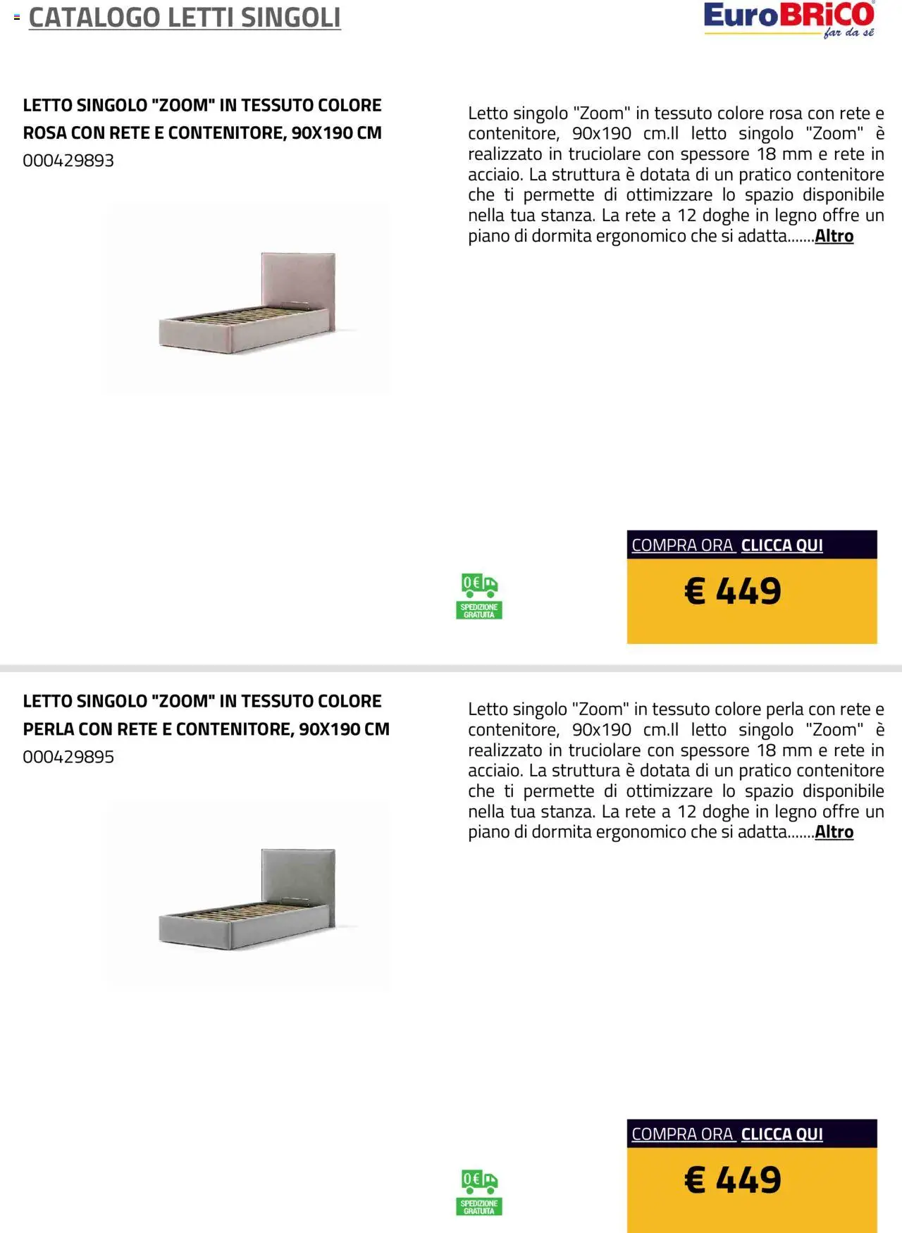 Volantino Eurobrico del 23.07.2025 | Pagina: 33 | Prodotti: Contenitore, Letto