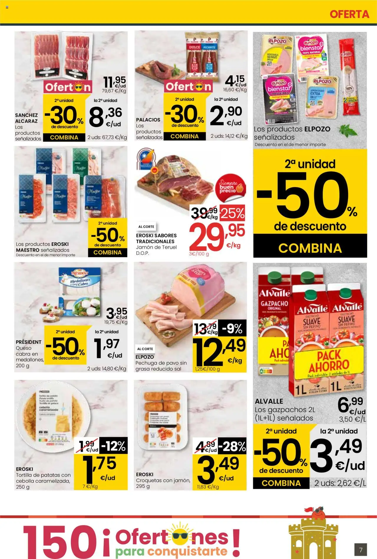 Eroski - City │ válido desde el 31.07.2025 | Página: 7 | Productos: Queso, Jamón, Παγωμένο τσάι, Gazpacho