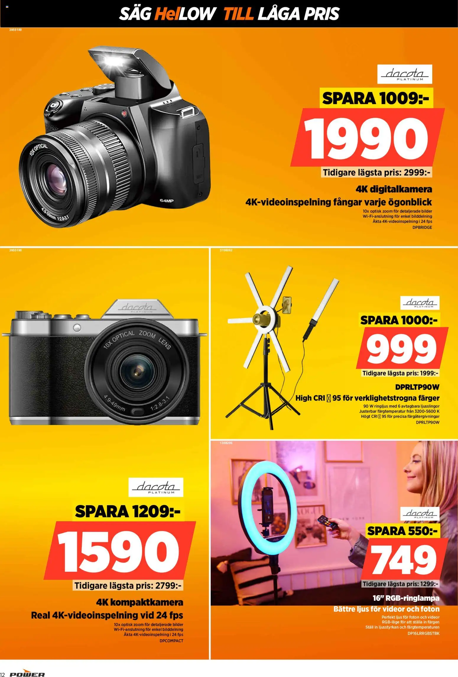 Power reklamblad aktuell från 16.03.2026 | Sida: 12 | Produkter: Såg, Ljus