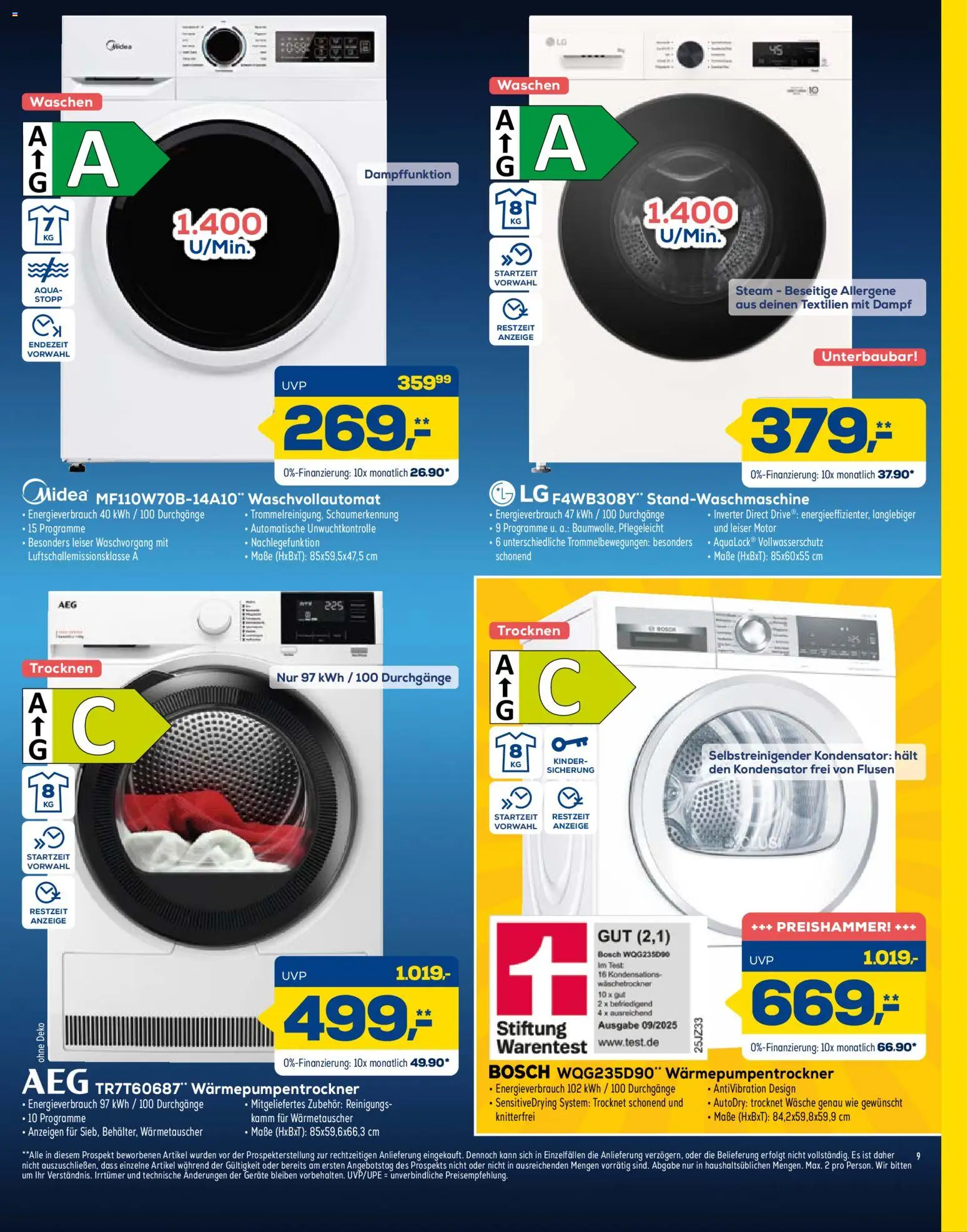 Euronics Prospekt 	 – gültig ab 14.02.2026 | Seite: 9 | Produkte: Bosch, LG, AEG