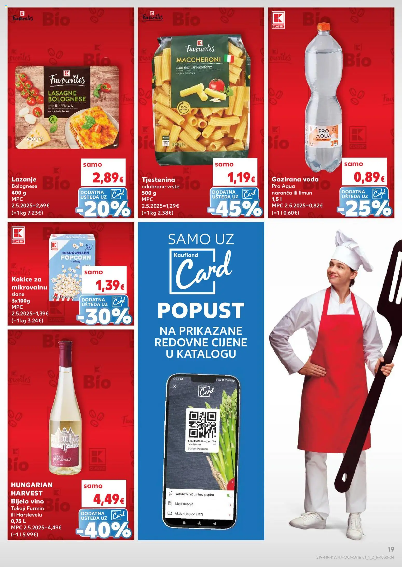 Kaufland katalog | vrijedi od 19.11.2025 | Stranica: 19 | Proizvodi: Lasagne, Vino, Tjestenina, Kokice