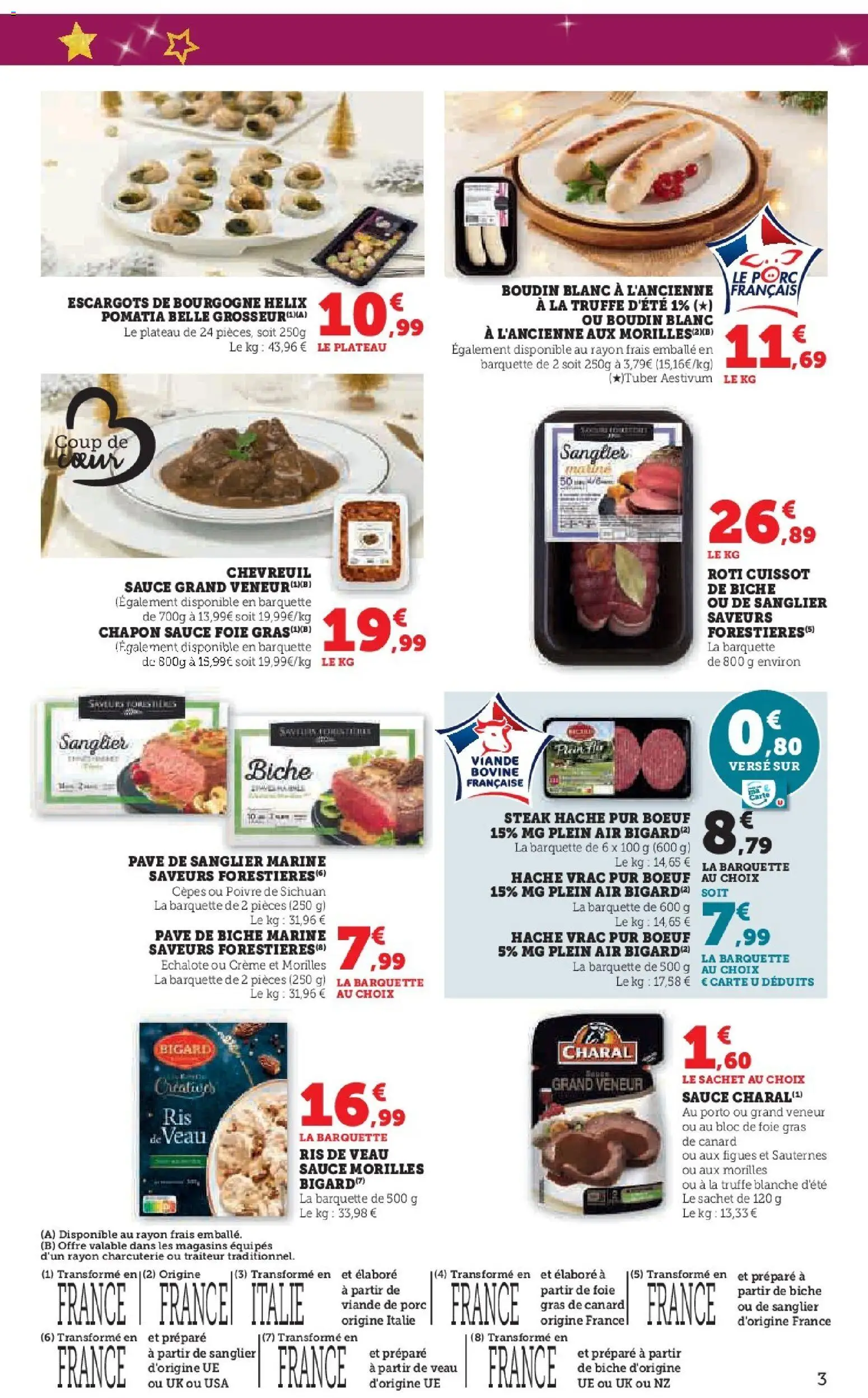 {H1} | Page: 3 | Produits: Ris de veau, Chapon, Escargots, Poivre
