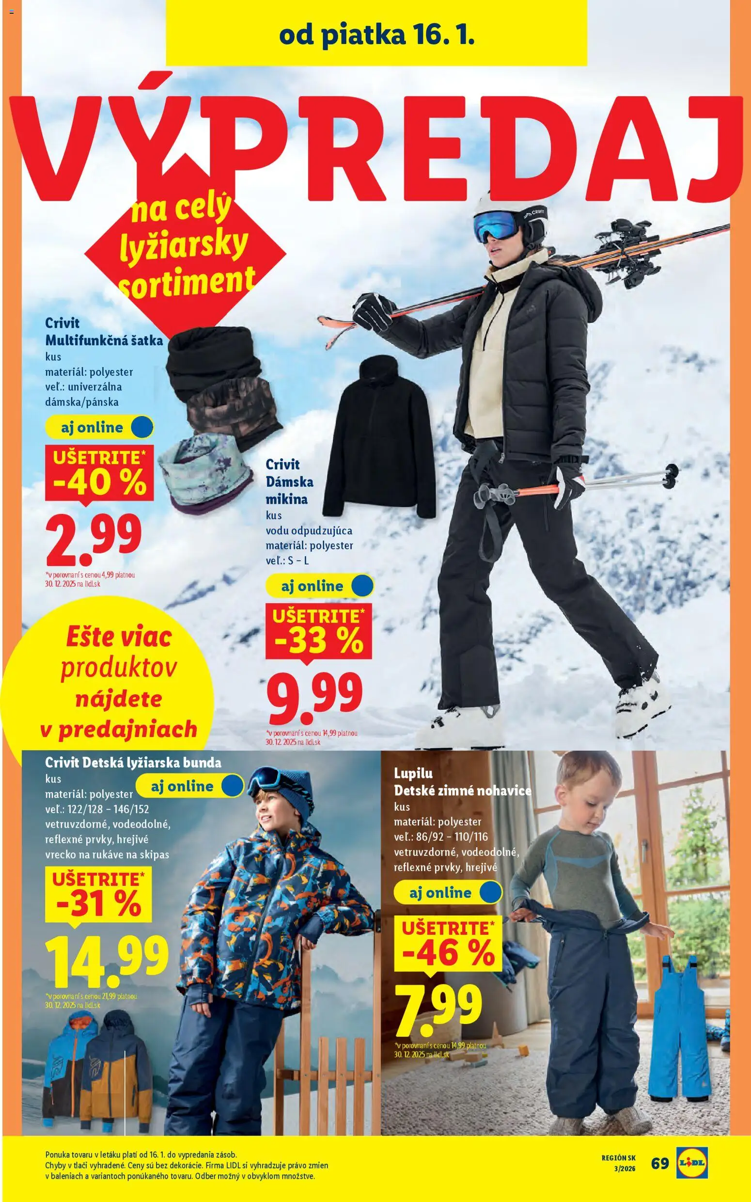 Nové Lidl akcie – leták je platný od 12.01.2026 | Strana: 83 | Produkty: Mikina, Bunda, Nohavice, Šatka