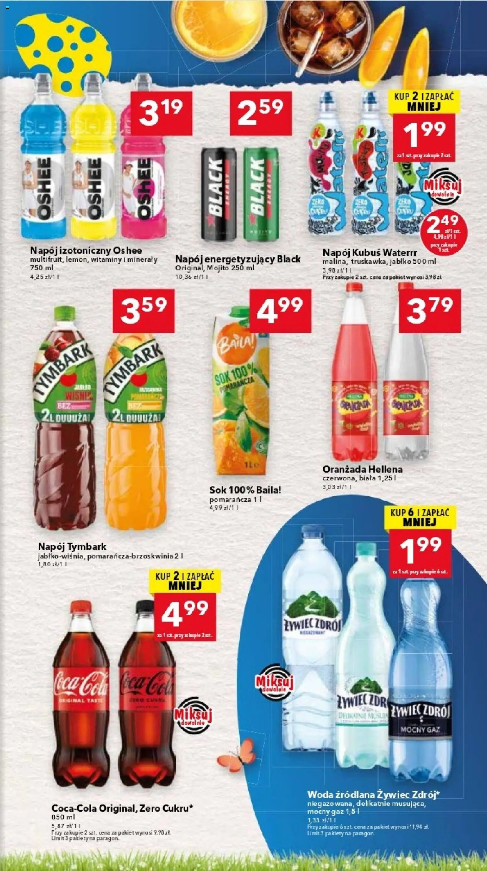 Lewiatan gazetka - Katowice od 26.03.2026 | Strona: 13 | Produkty: Coca cola, Oranżada hellena, Sok, Woda