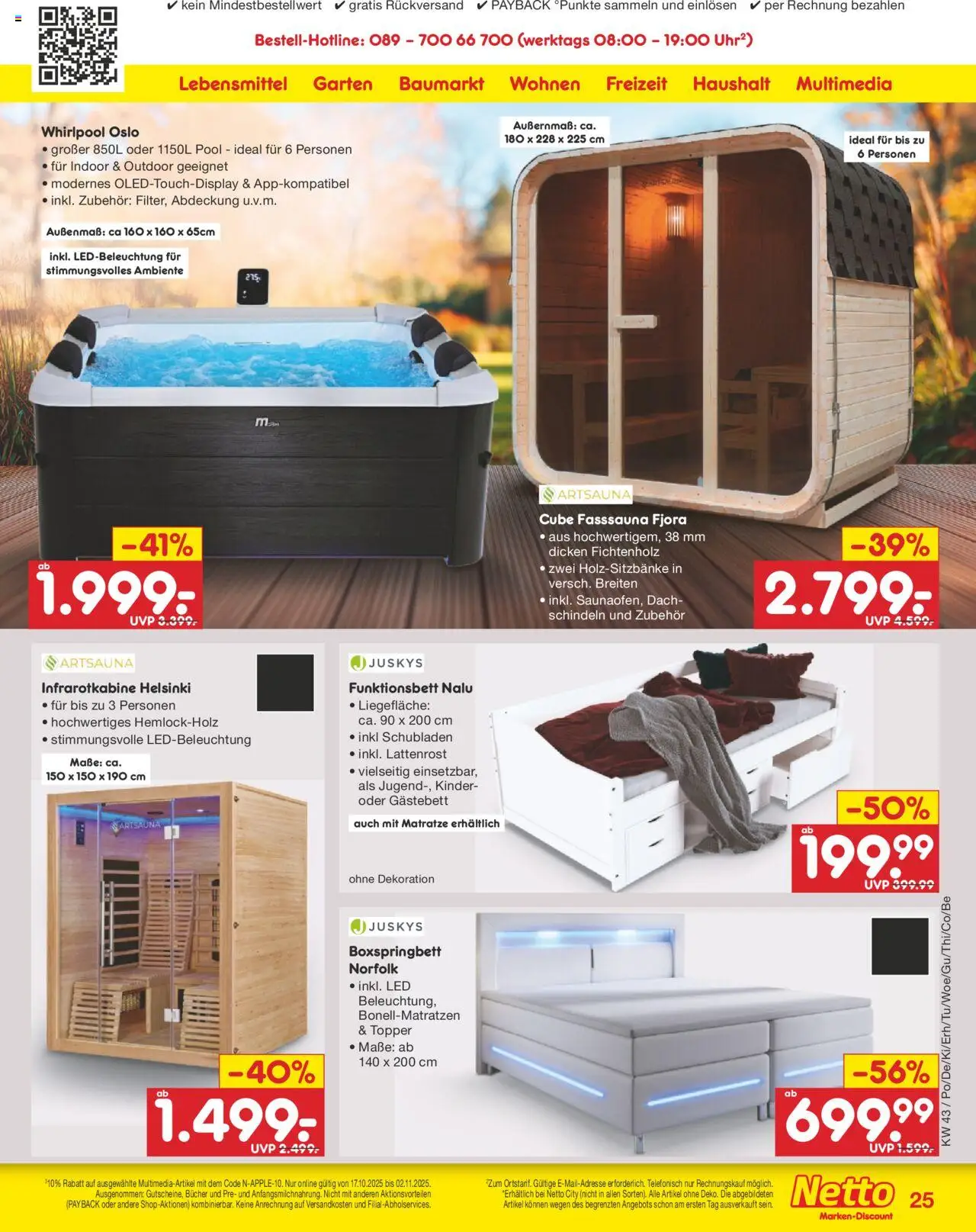 Netto Marken-Discount Prospekt 	 – gültig ab 20.10.2025 | Seite: 39 | Produkte: Matratze, Lattenrost, Boxspringbett, Topper