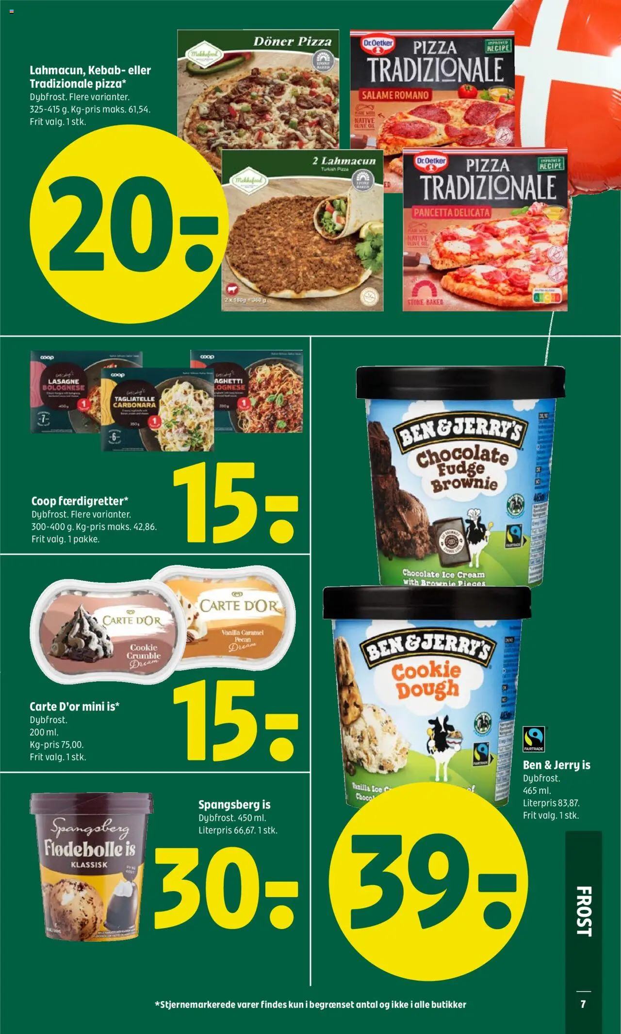 Coop 365 Tilbudsavis gyldig fra 28.08.2025 | Side: 9 | Produkter: Pizza, Kebab, Is, Carpete