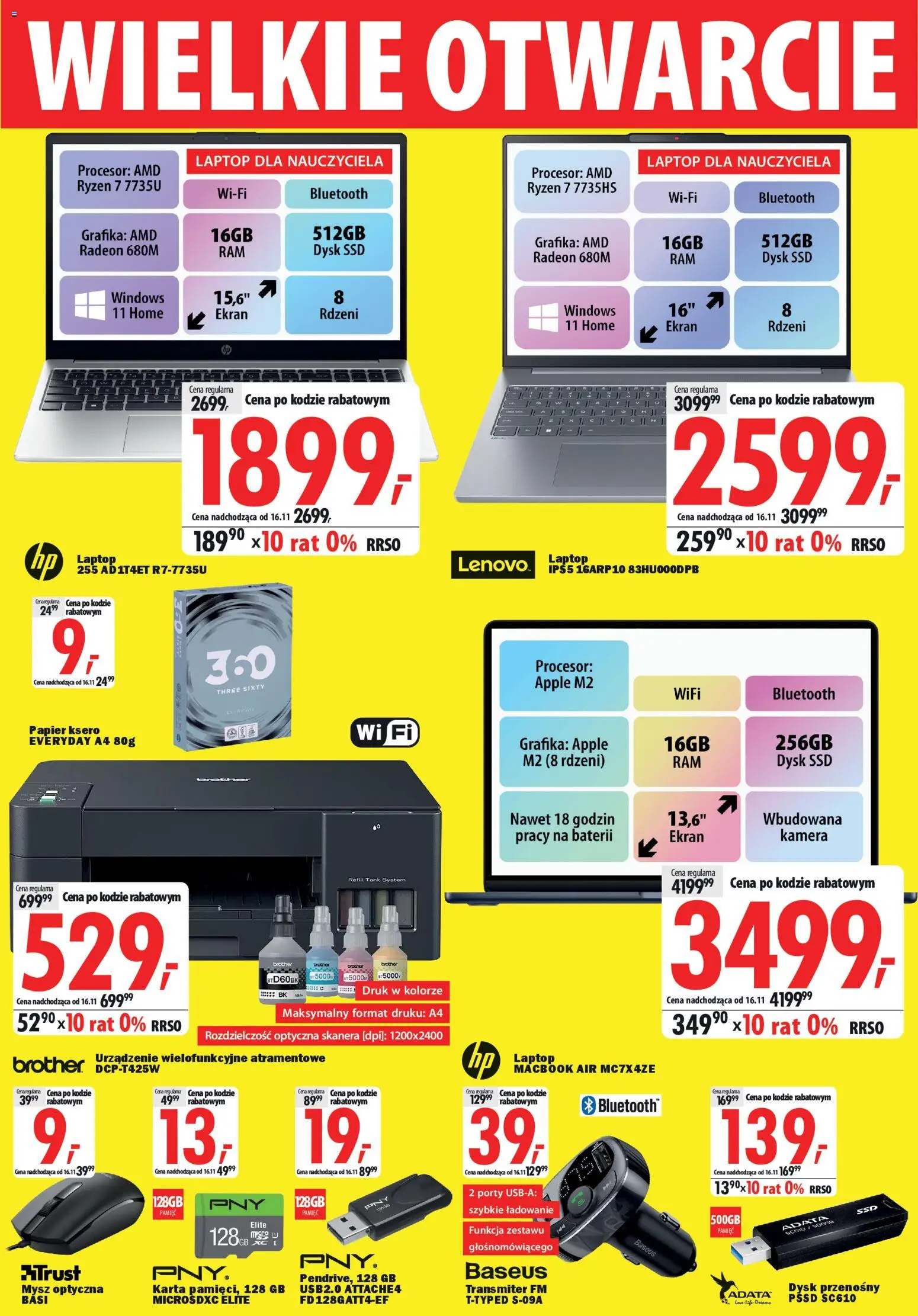 Mediaexpert Gazetka - Wielkie otwarcie Kielce od 06.11.2025 | Strona: 5 | Produkty: Karta, Mysz, Dysk, Papier ksero