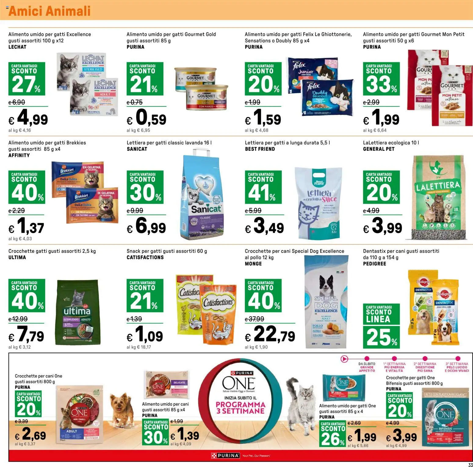 Volantino Iper del 07.04.2026 | Pagina: 33 | Prodotti: Lettiera per gatti, Pollo, Crocchette, Lavanda