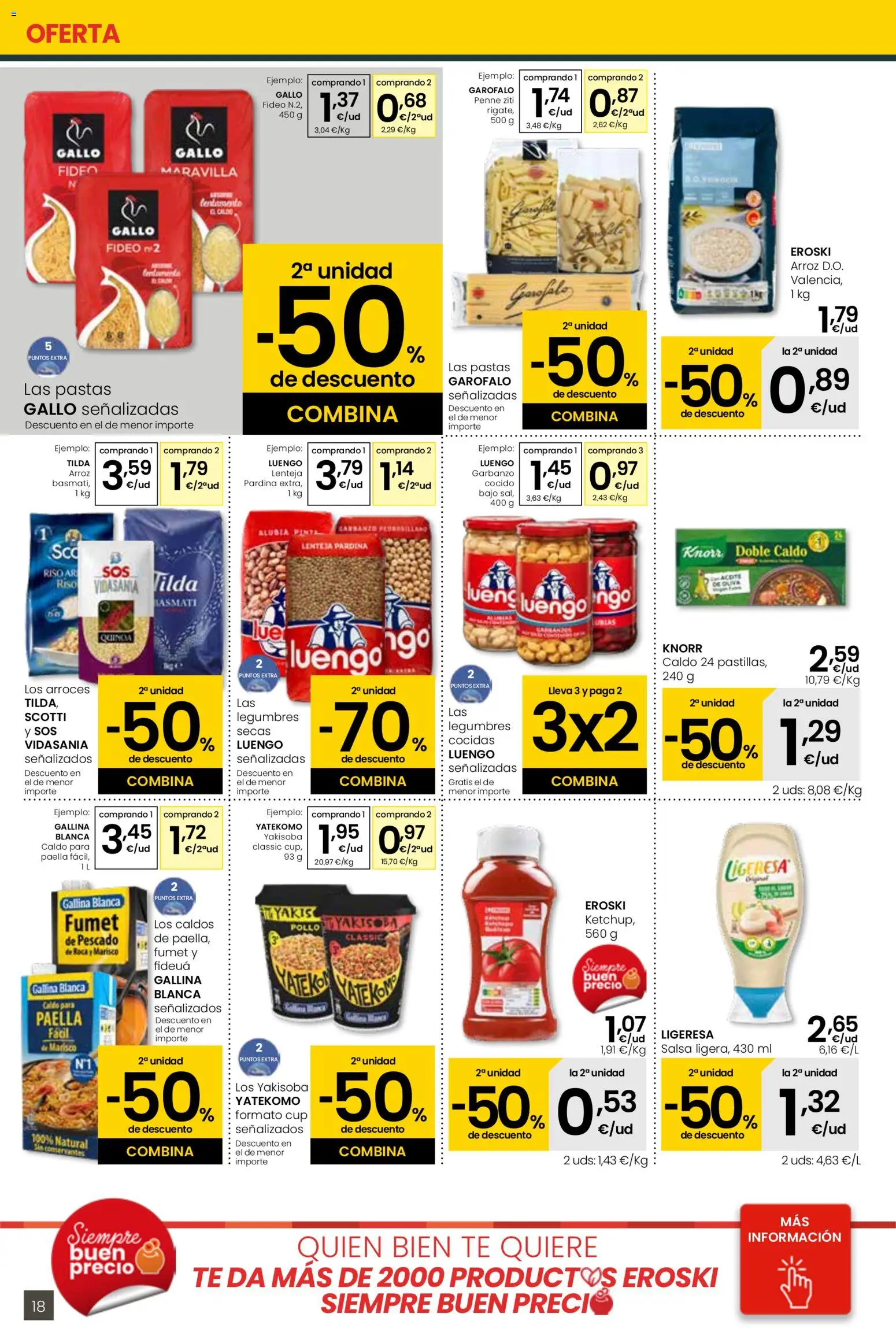 Eroski - Siempre a buen precio Center │ válido desde el 12.02.2026 | Página: 18 | Productos: Aceite, Pescado, Té, Aceite de oliva