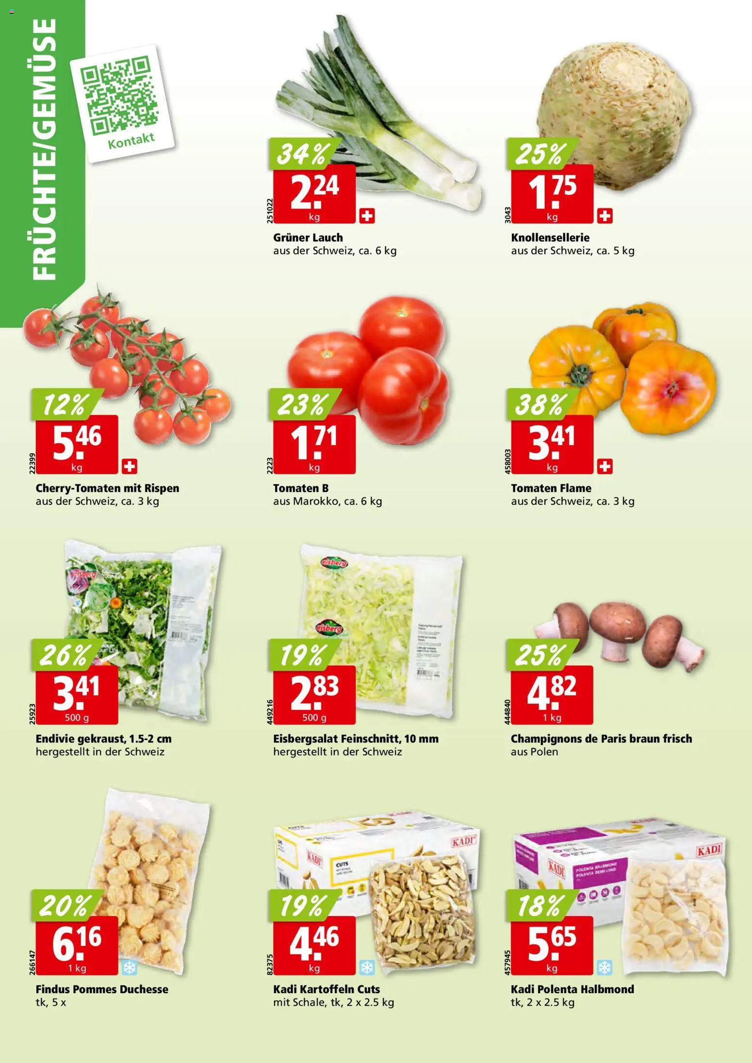 Aligro Aktionen Schlieren, Gossau SG, Frauenfeld, Rapperswil-Jona, Sargans, Bern, Brüttisellen, Pratteln, Emmen, Spreitenbach – gültig ab 03.11.2025 | Seite: 2 | Produkte: Champignons, Tomaten, Kartoffeln