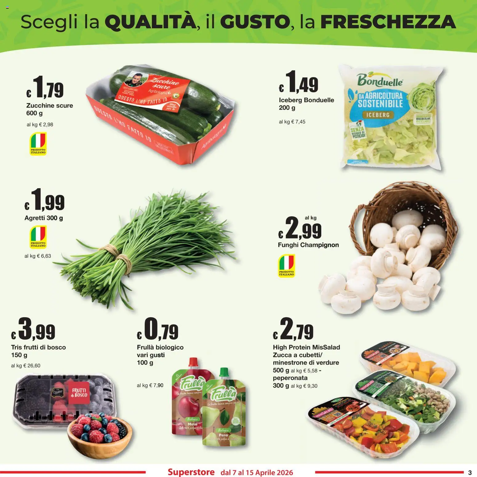 Volantino Sì con Te del 07.04.2026 | Pagina: 3 | Prodotti: Minestrone, Zucca, Pera, Zucchine