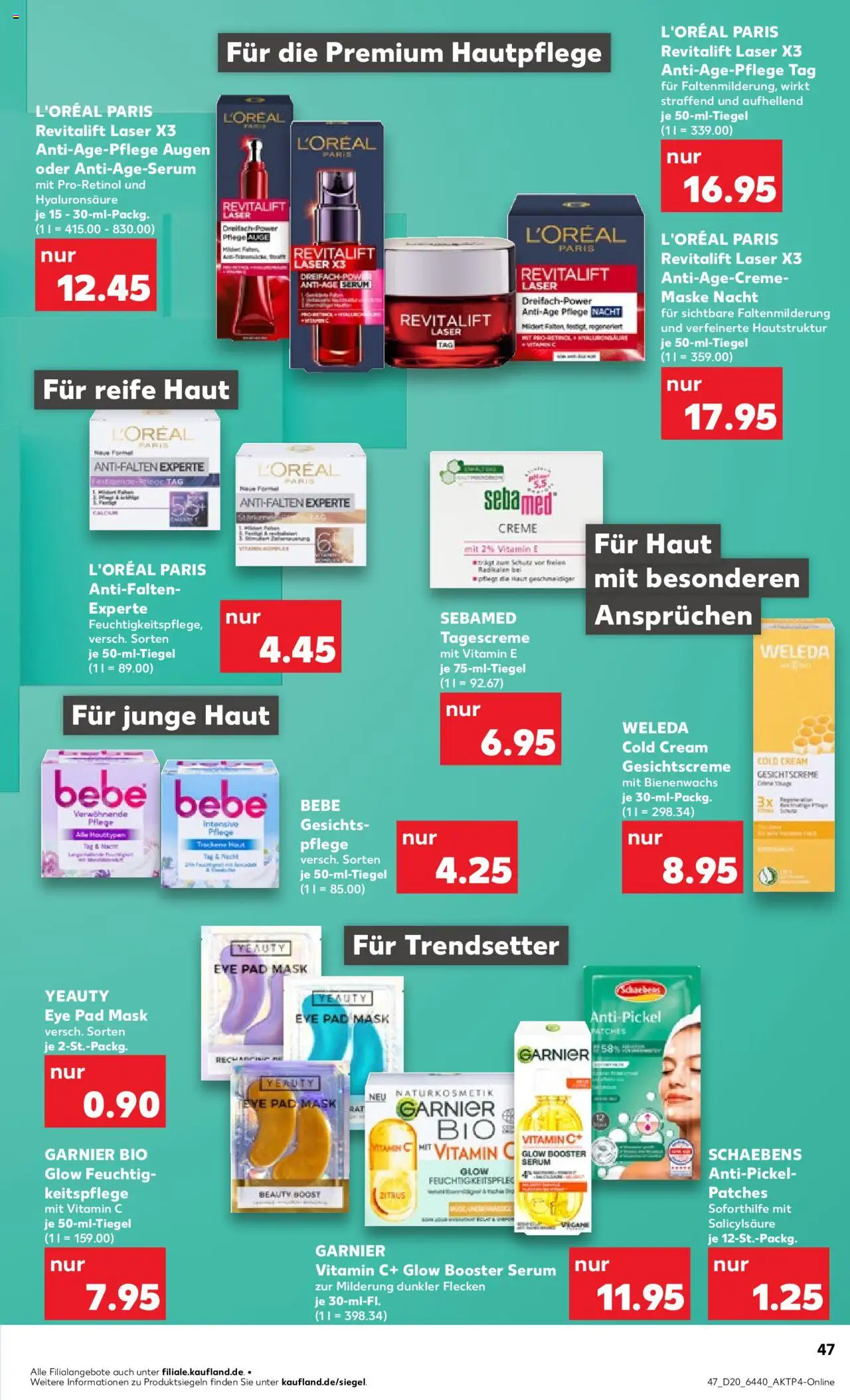 Kaufland - Hannover, Bornumer Straße 141 - gültig ab dem 15.05.2025 | Seite: 47 | Produkte: Creme, Maske, Serum, Tagescreme