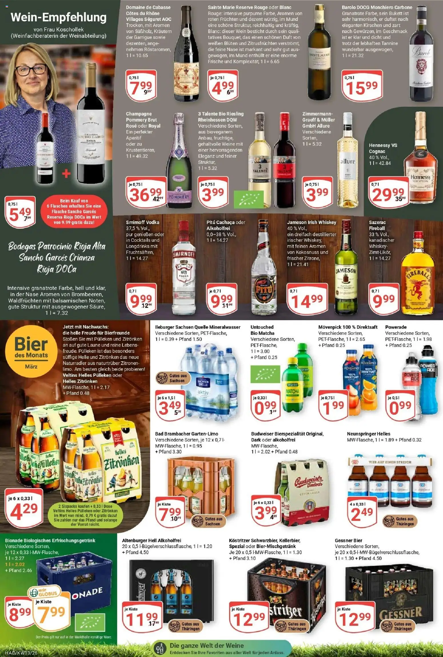 Globus prospekt Halle (saale)	 – gültig ab 23.03.2026 | Seite: 19 | Produkte: Kostritzer, Jameson, Vodka, Whiskey