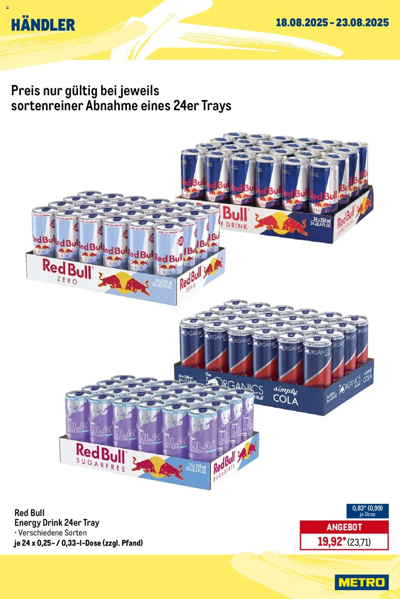 Metro Wochen-Angebote Händler - gültig ab dem 18.08.2025 | Seite: 4 | Produkte: Red bull, Cola, Energy