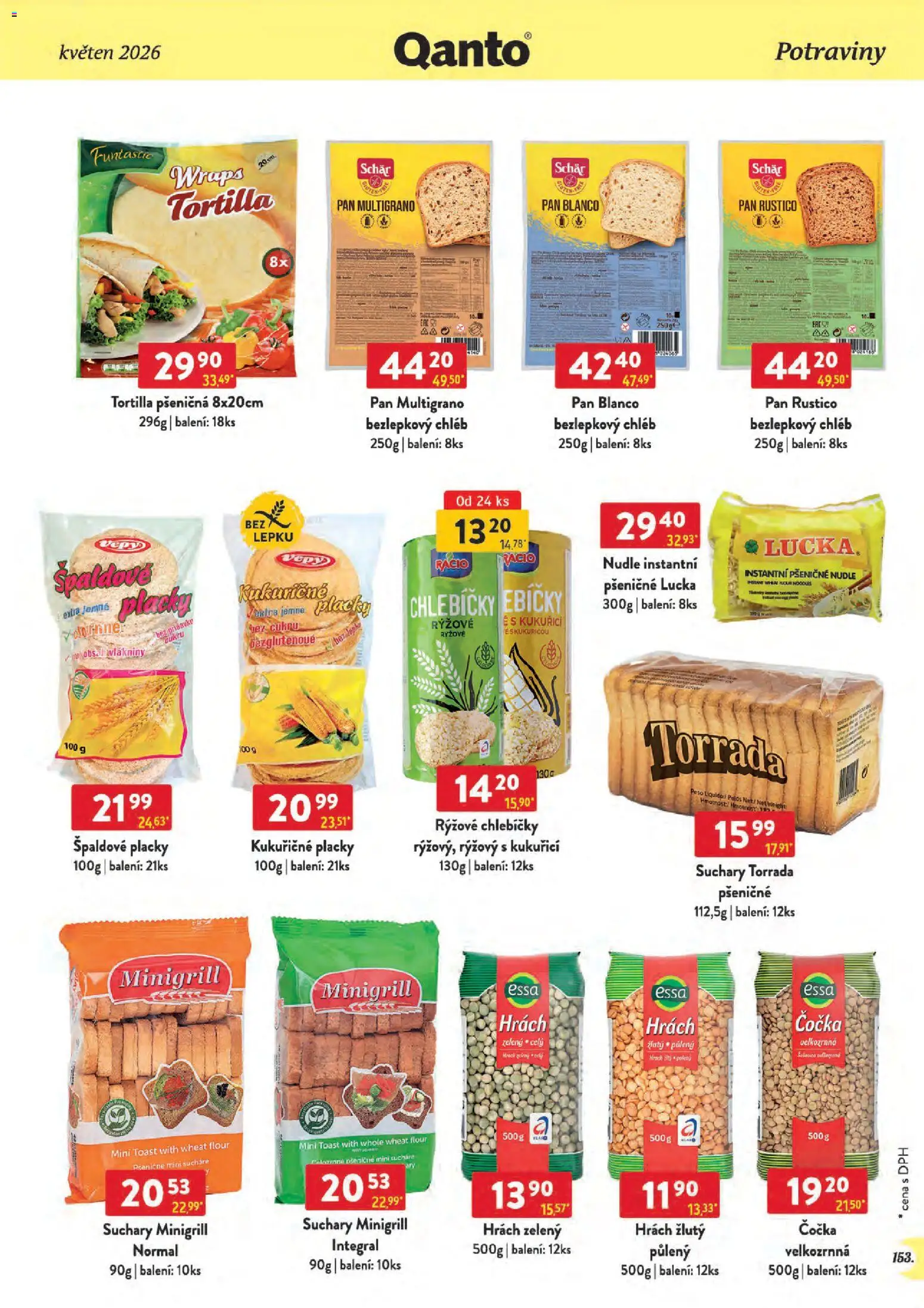 Astur & Qanto leták - Velkoobchod 05/2026 od 01.05.2026 | Strana: 153 | Produkty: Hrách, Čočka, Tortilla, Potraviny