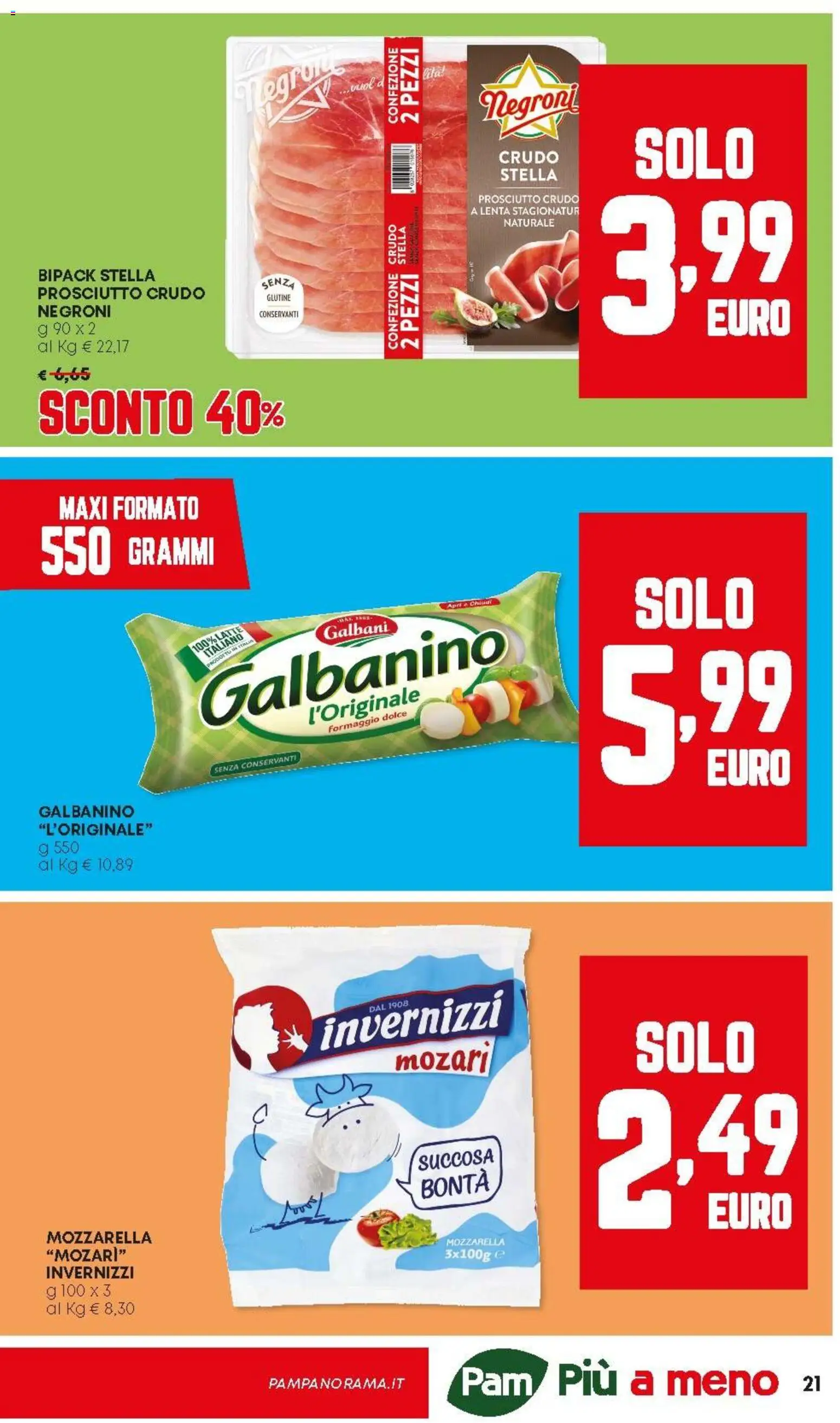 Volantino Panorama del 04.12.2025 | Pagina: 21 | Prodotti: Mozzarella, Latte, Formaggio, Prosciutto