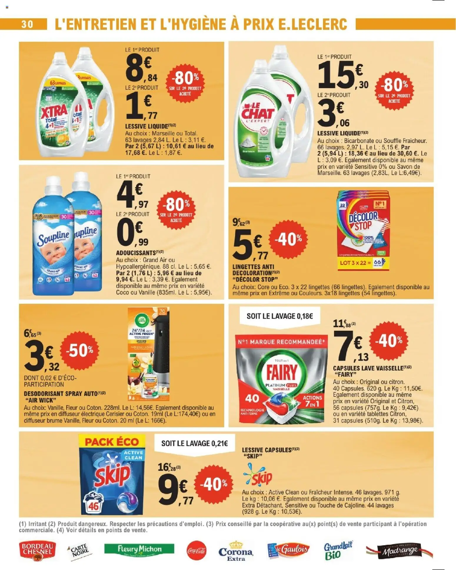 {H1} | Page: 30 | Produits: Fairy, Soupline, Lessive Liquide, Coca cola