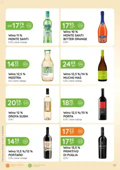 Pogląd oferty "Eurocash Gazetka - Katalog Alkoholowy" - ważna od 01.02.2026 | Strona: 58 | Produkty: Sushi, Monte Santi, Wino