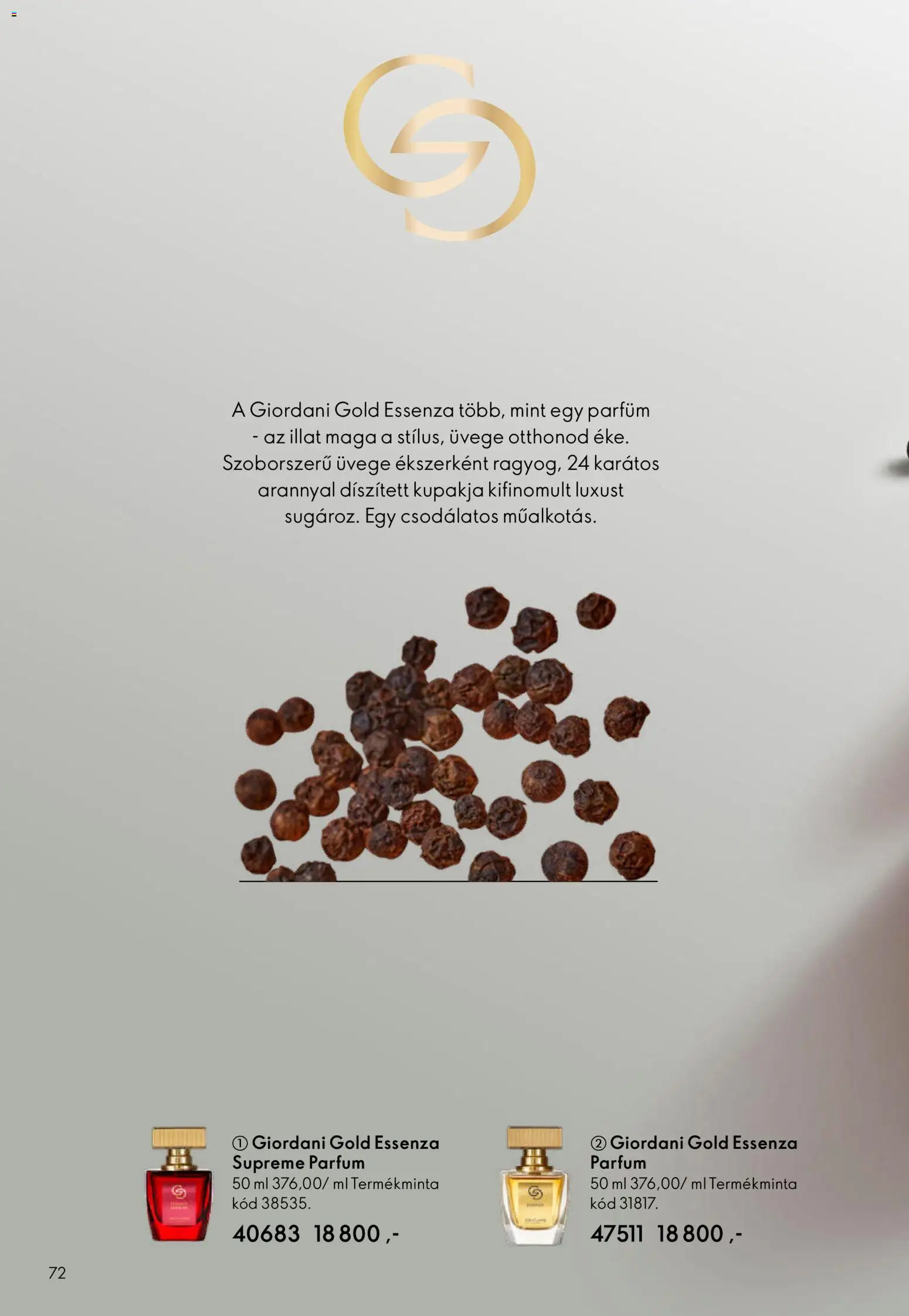 Oriflame akciós ujság - amely érvényes a következő dátumtól: 25.03.2026 | Oldal: 72 | Termékek: Parfüm