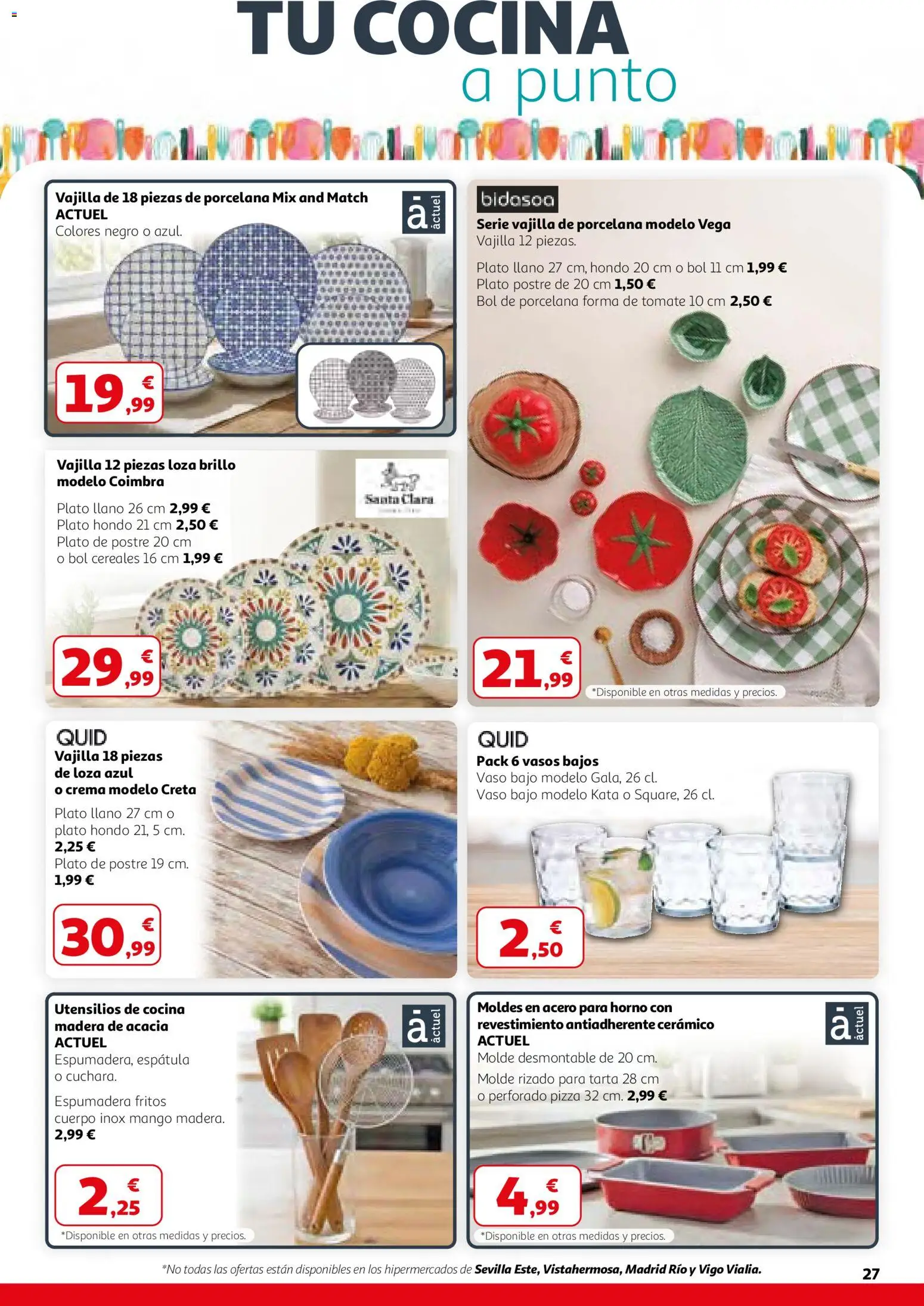 Alcampo - HG Nacional Unificado │ válido desde el 26.02.2026 | Página: 27 | Productos: Vasos, Cereales, Horno, Cocina