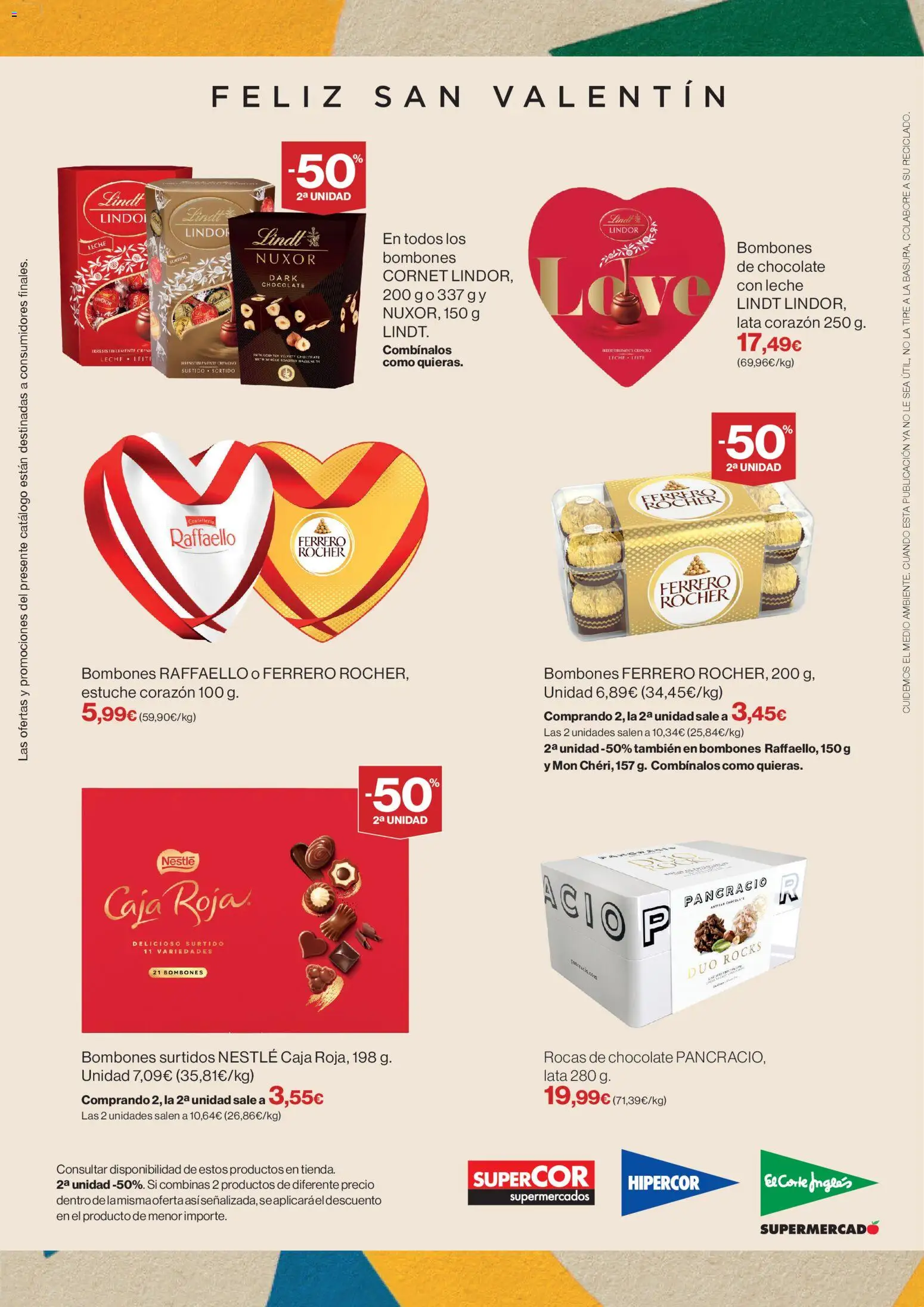 Hipercor - San Valentín │ válido desde el 29.01.2026 | Página: 6 | Productos: Leche, Chocolate, Κεραία, Caja