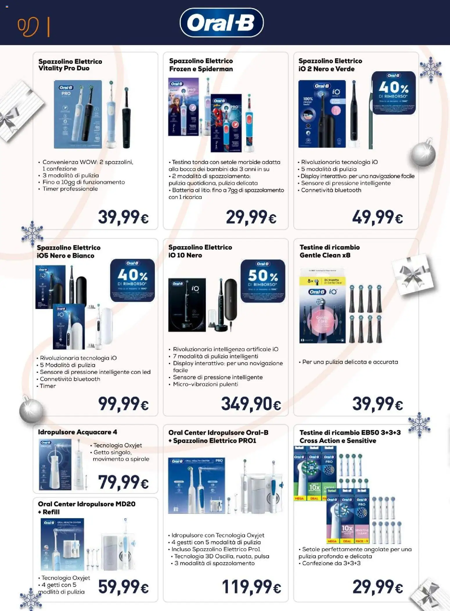 Volantino Unieuro del 06.12.2025 | Pagina: 22 | Prodotti: Spazzolino, Spazzolino elettrico, Navigazione, Batteria
