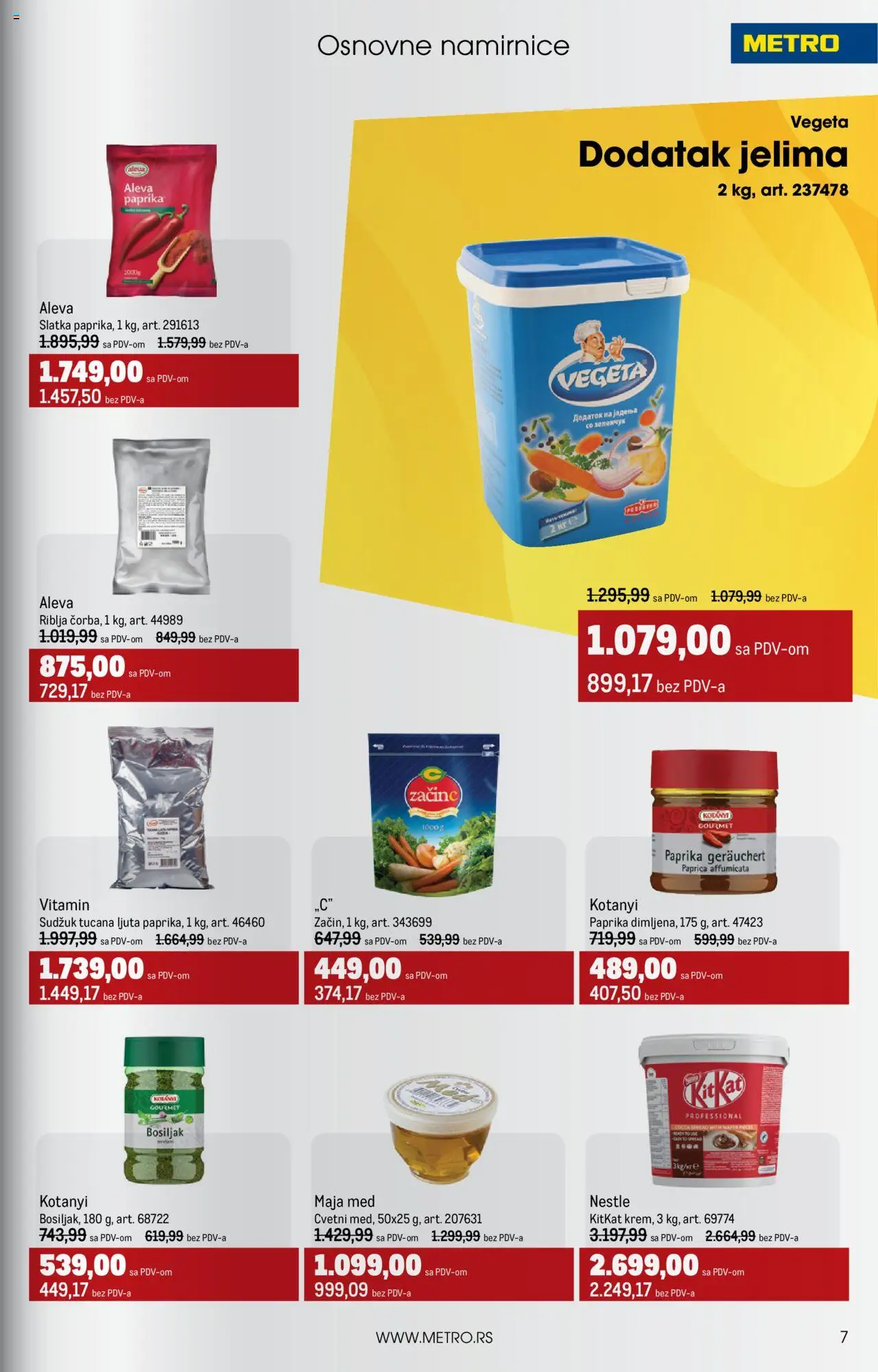 Metro katalog - važi od 01.07.2025 | Strana: 7 | Proizvode: Paprika, Med
