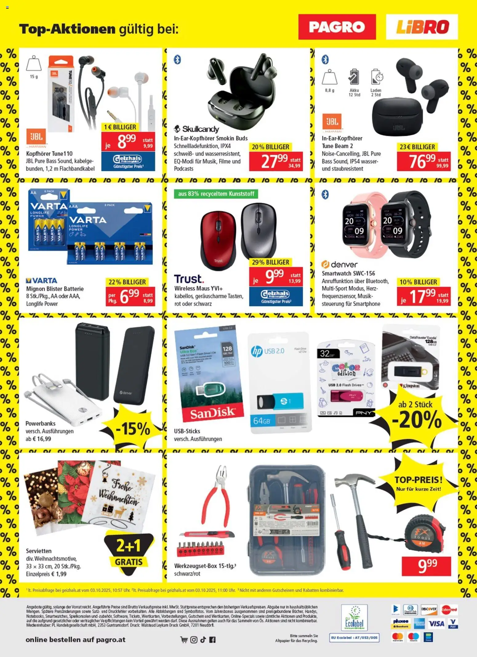 Libro Flugblatt gültig ab 23.10.2025 | Seite: 8 | Produkte: Wasser, Maus, Smartwatch, Batterie