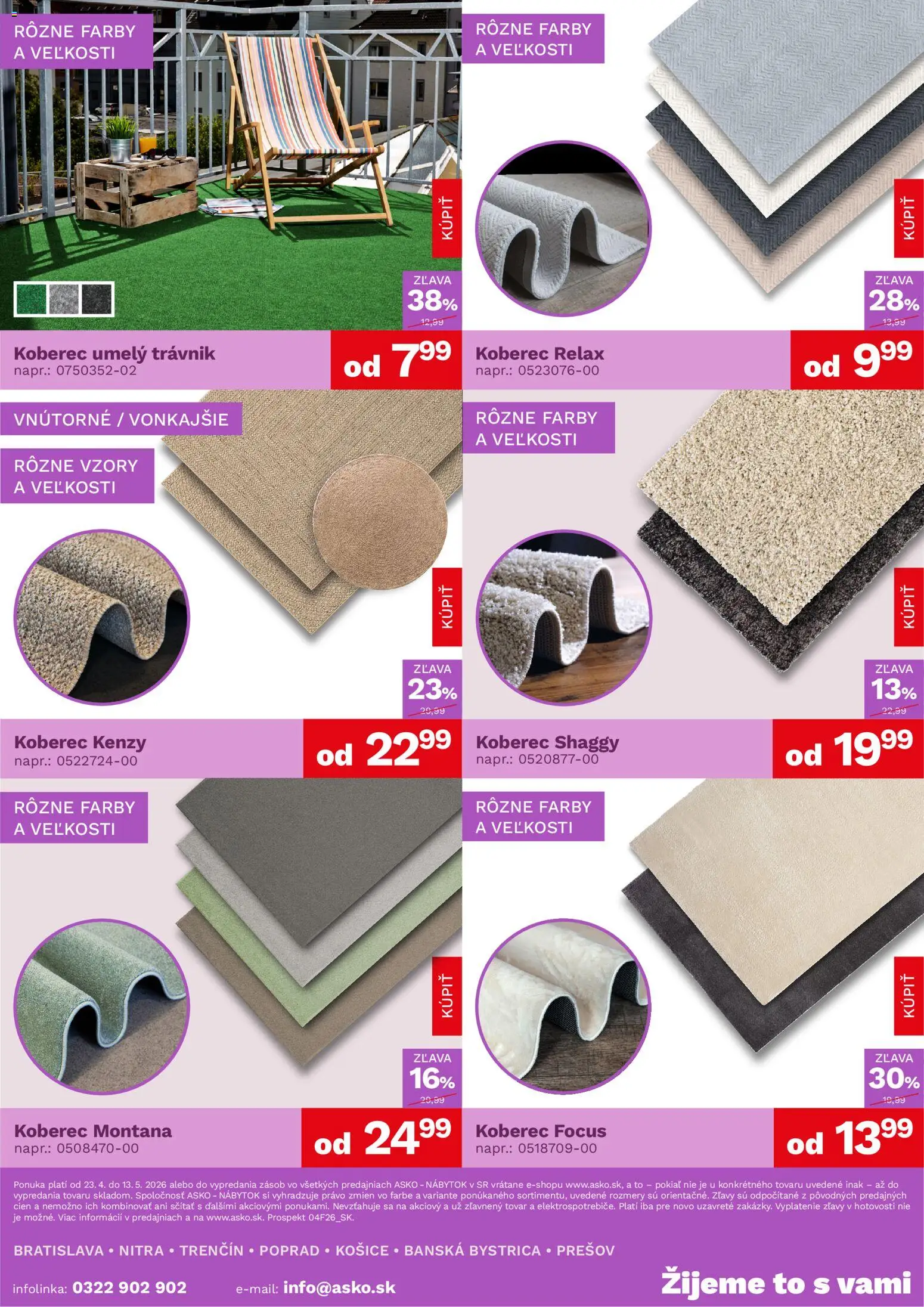 Nové ASKO nábytok akcie – leták je platný od 23.04.2026 | Strana: 5 | Produkty: Nábytok, Koberec