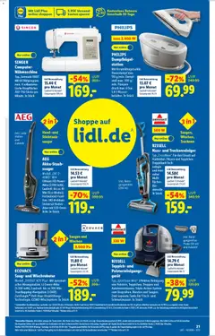 Lidl Prospekt ab 30.03.2026 gültig | Seite: 11 | Produkte: Philips, Nähmaschine, Bad, Telefon