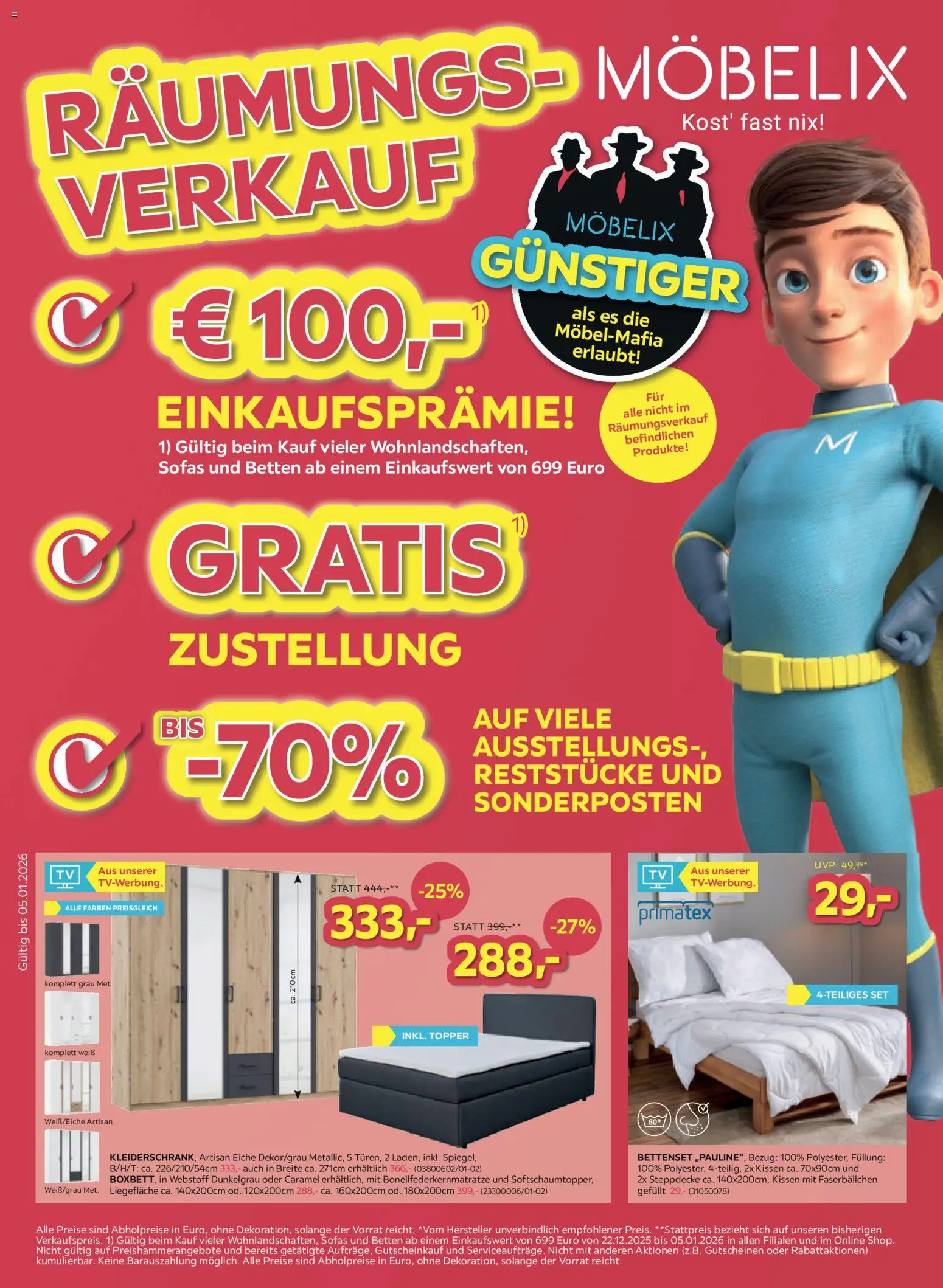 Möbelix Räumungs-Verkauf gültig ab 22.12.2025 | Seite: 1 | Produkte: Kissen