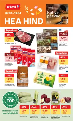 Rimi kliendilehe eelvaade alates 07.04.2026