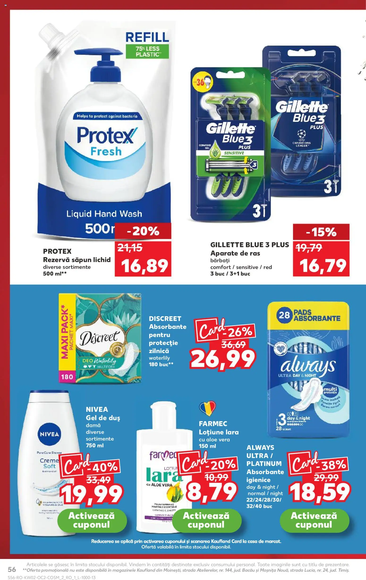 Noul catalog Kaufland – valabil de la 07.01.2026 | Pagină: 56 | Produse: Aloe vera, Săpun, Gel de duș, Săpun lichid