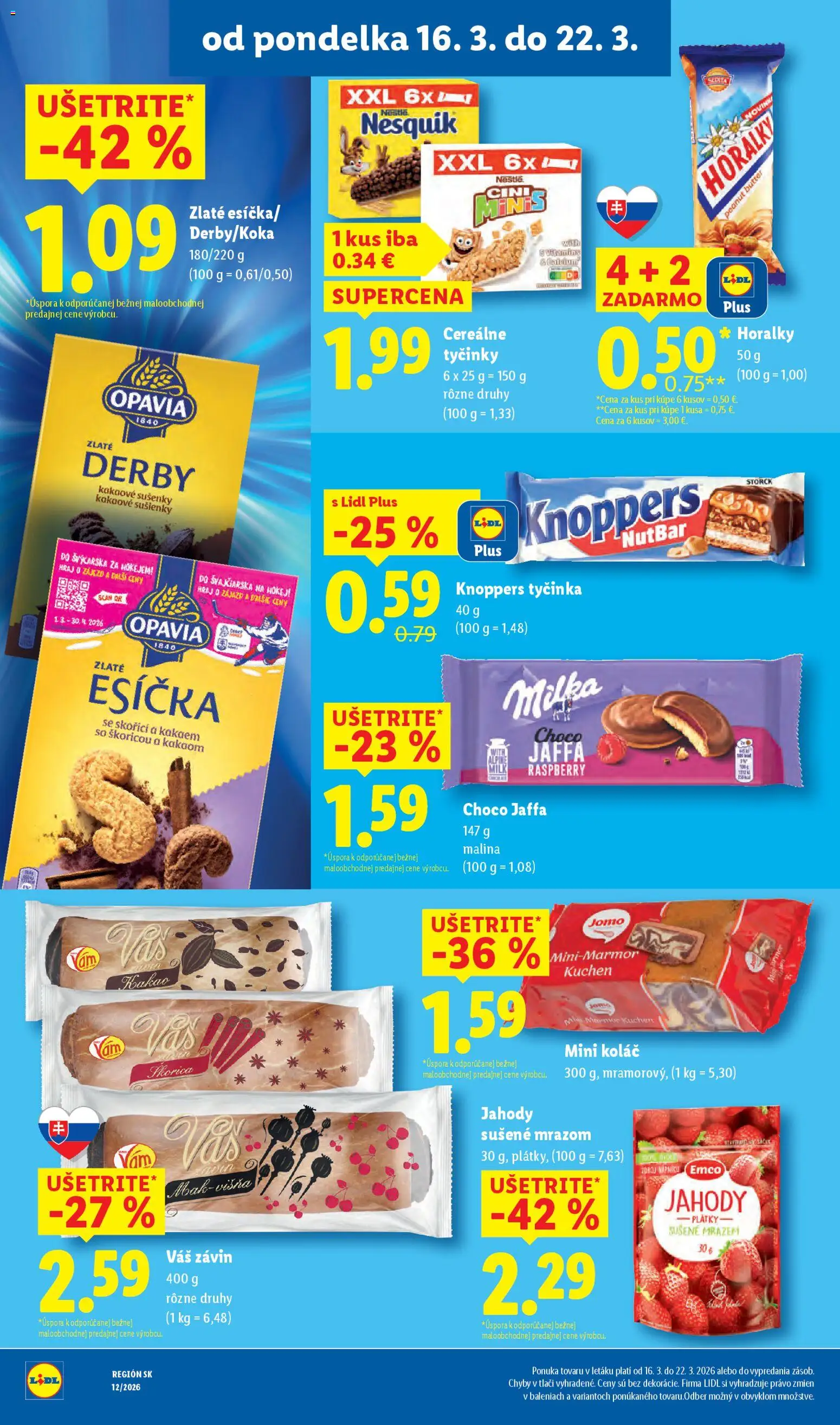 Nové Lidl akcie – leták je platný od 16.03.2026 | Strana: 32 | Produkty: Závin, Milka, Nesquik, Kakao