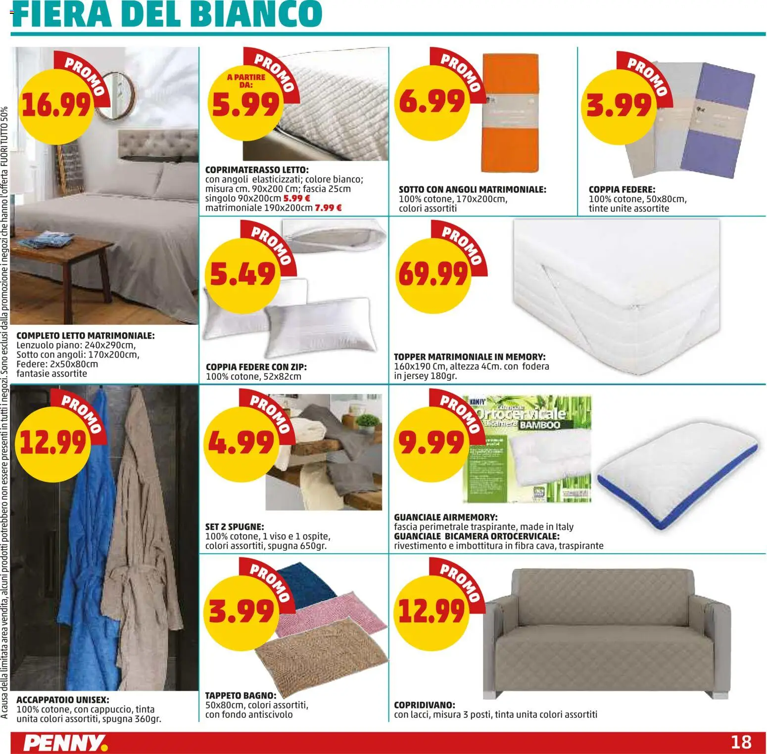 Volantino PENNY del 02.01.2026 | Pagina: 18 | Prodotti: Copridivano, Bagno, Tappeto, Guanciale