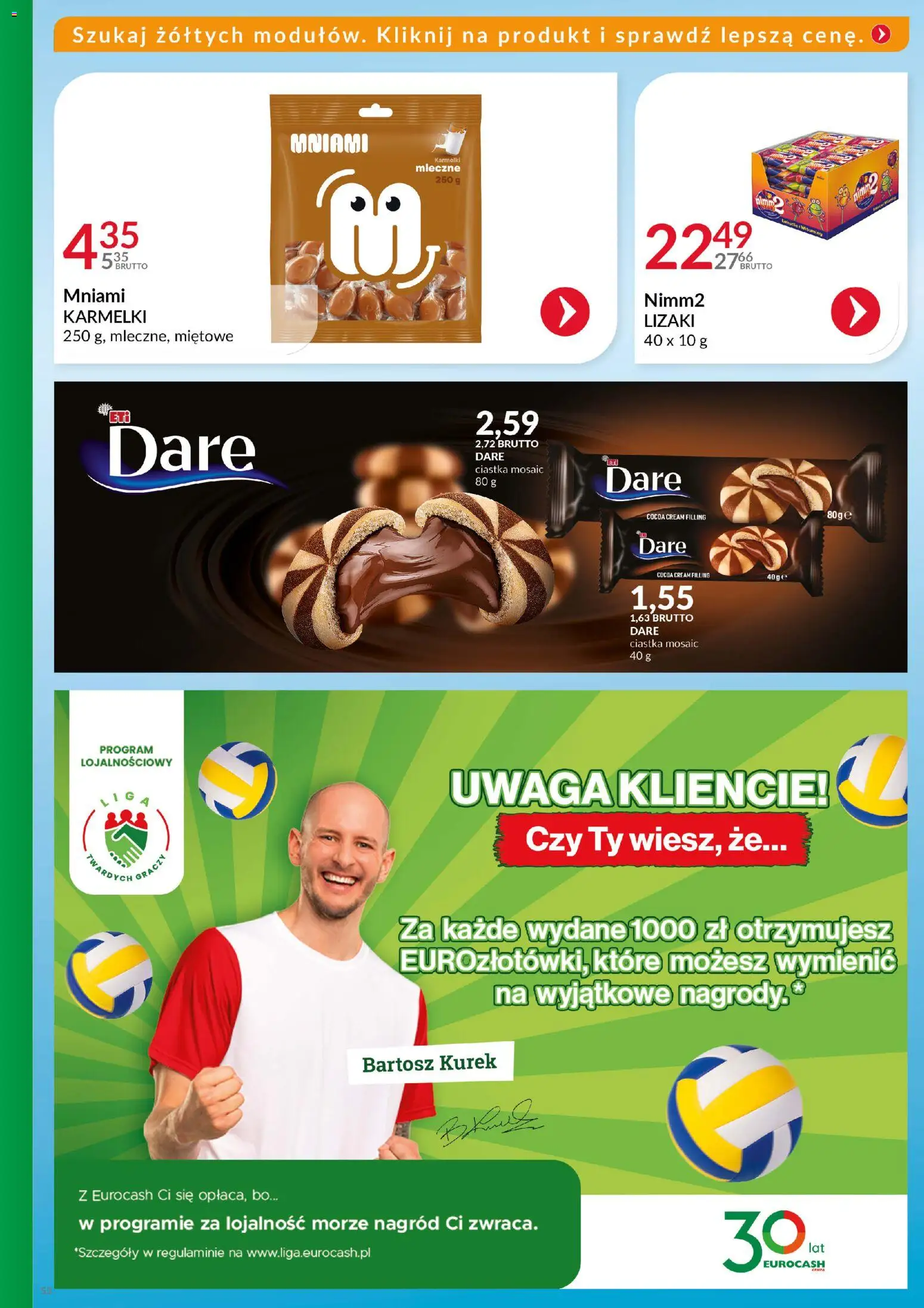 Eurocash Gazetka - Katalog Artykułów Spożywczych od 16.11.2025 | Strona: 52 | Produkty: Gracz, Lizaki, Ciastka