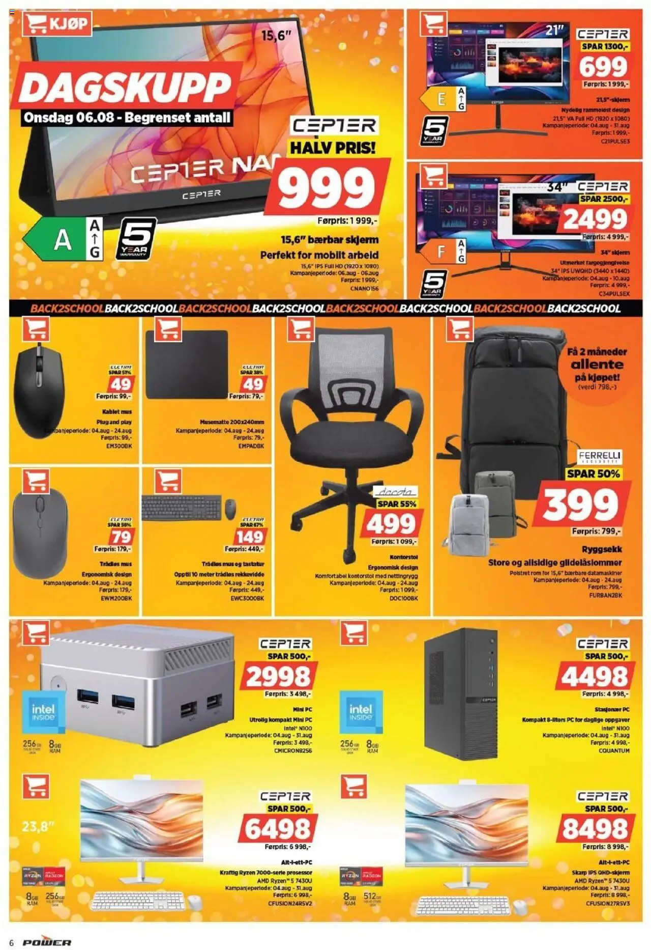  | Side: 6 | Produkter: Сушильные машины, Skjerm, Pc, Tastatur