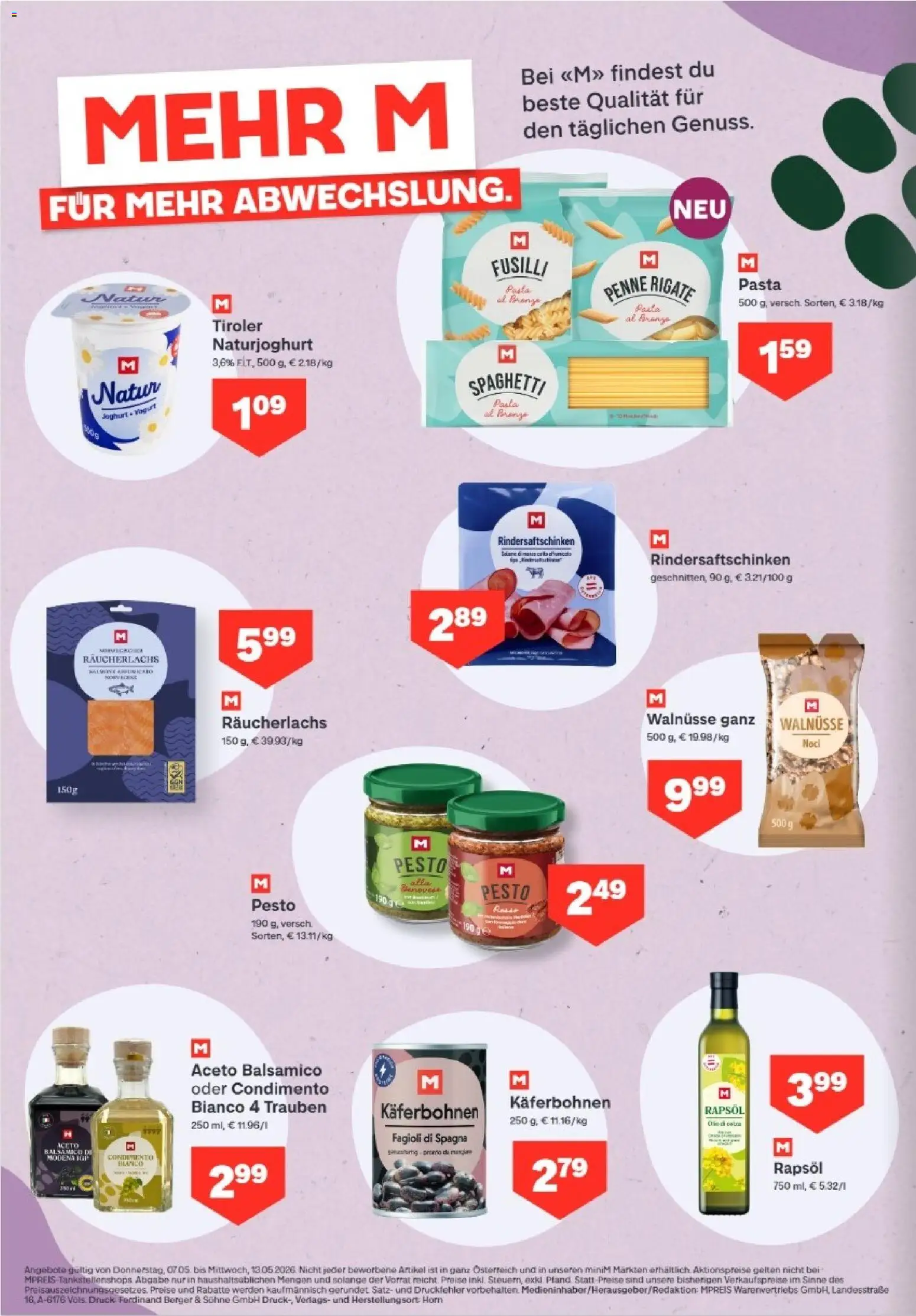 MPREIS Absam gültig ab 07.05.2026 | Seite: 10 | Produkte: Pasta, Hajdina liszt