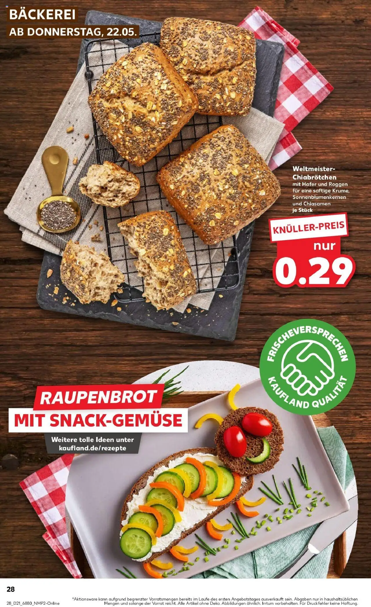 Kaufland prospekt Bad Kreuznach	 - gültig ab dem 22.05.2025 | Seite: 28 | Produkte: Bäckerei