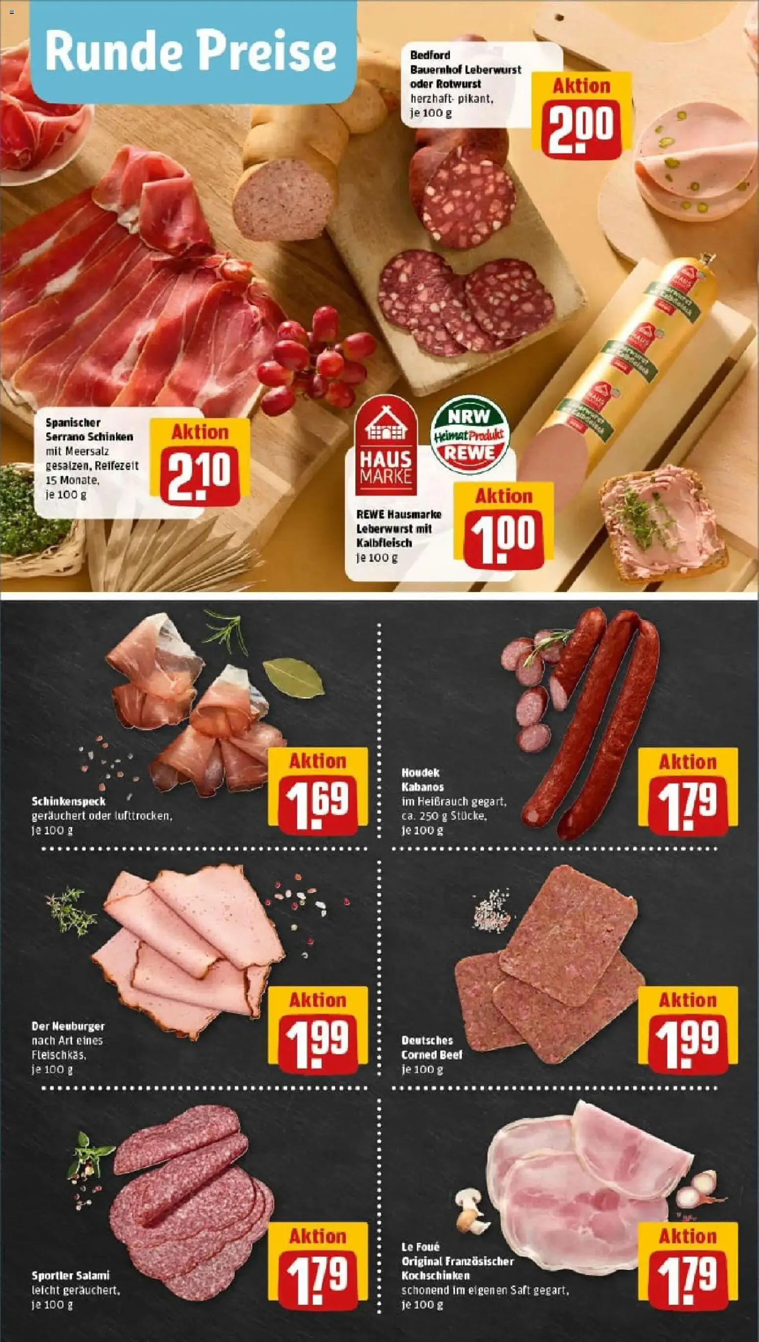 Rewe prospekt Gladbeck	 – gültig ab 26.01.2026 | Seite: 8 | Produkte: Salami, Serrano schinken, Schinken, Saft