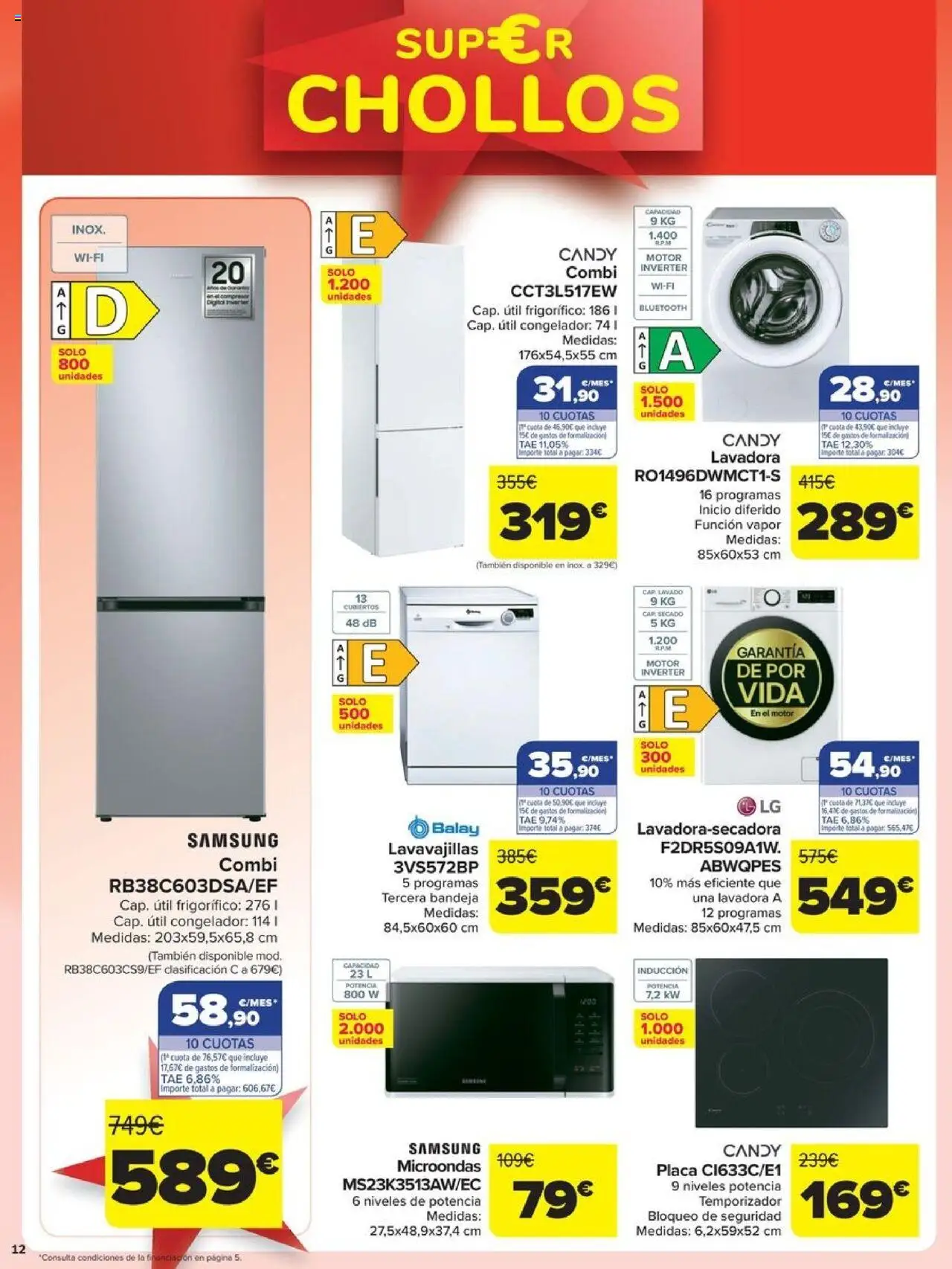 Carrefour - Chollos │ válido desde el 19.09.2025 | Página: 12 | Productos: Congelador, Lavavajillas, Combi, Bandeja