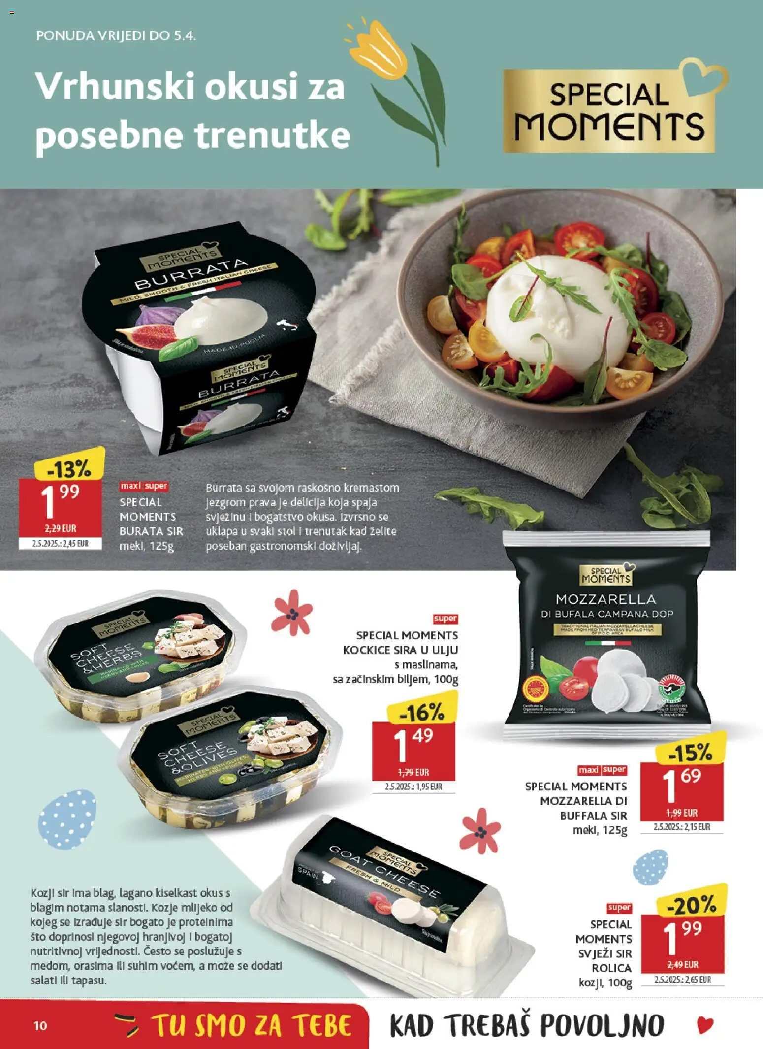 Konzum HR akciós ujság - amely érvényes a következő dátumtól: 11.03.2026 | Oldal: 10 | Termékek: Mozzarella, Burrata